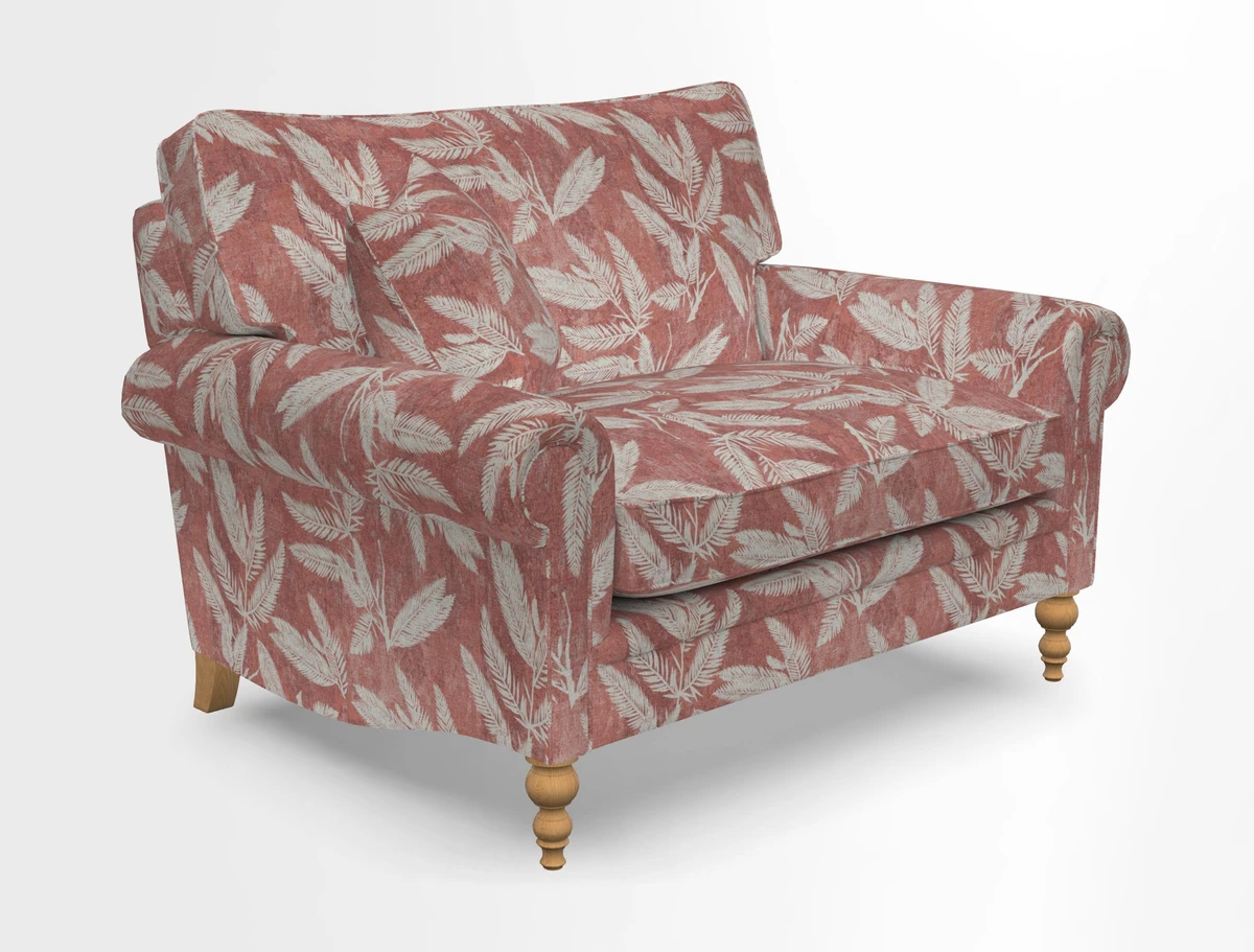 Aldingbourne 3 seater sofa in Grain Sack Stripe Linen Red