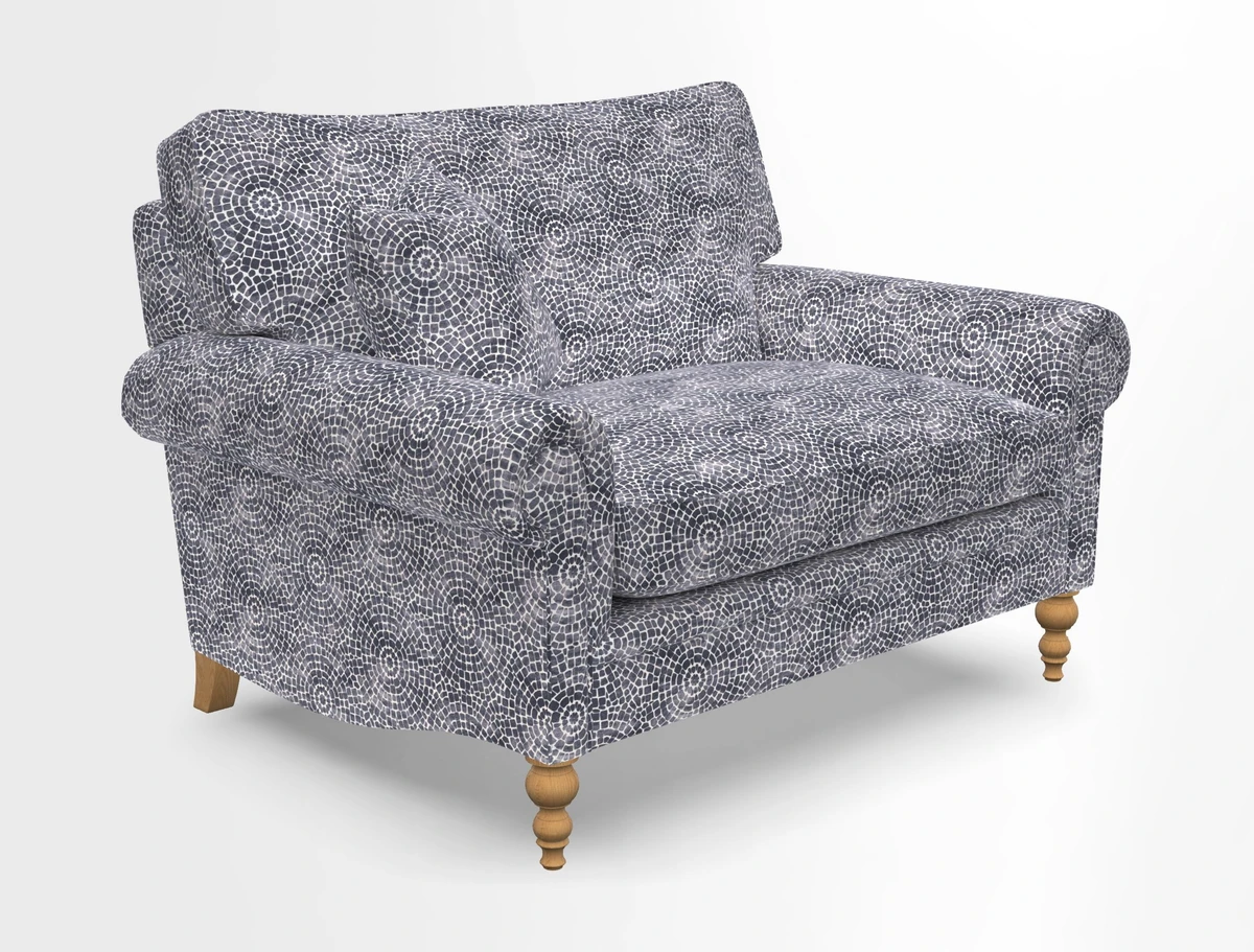 Aldingbourne 3 seater sofa in Grain Sack Stripe Linen Red