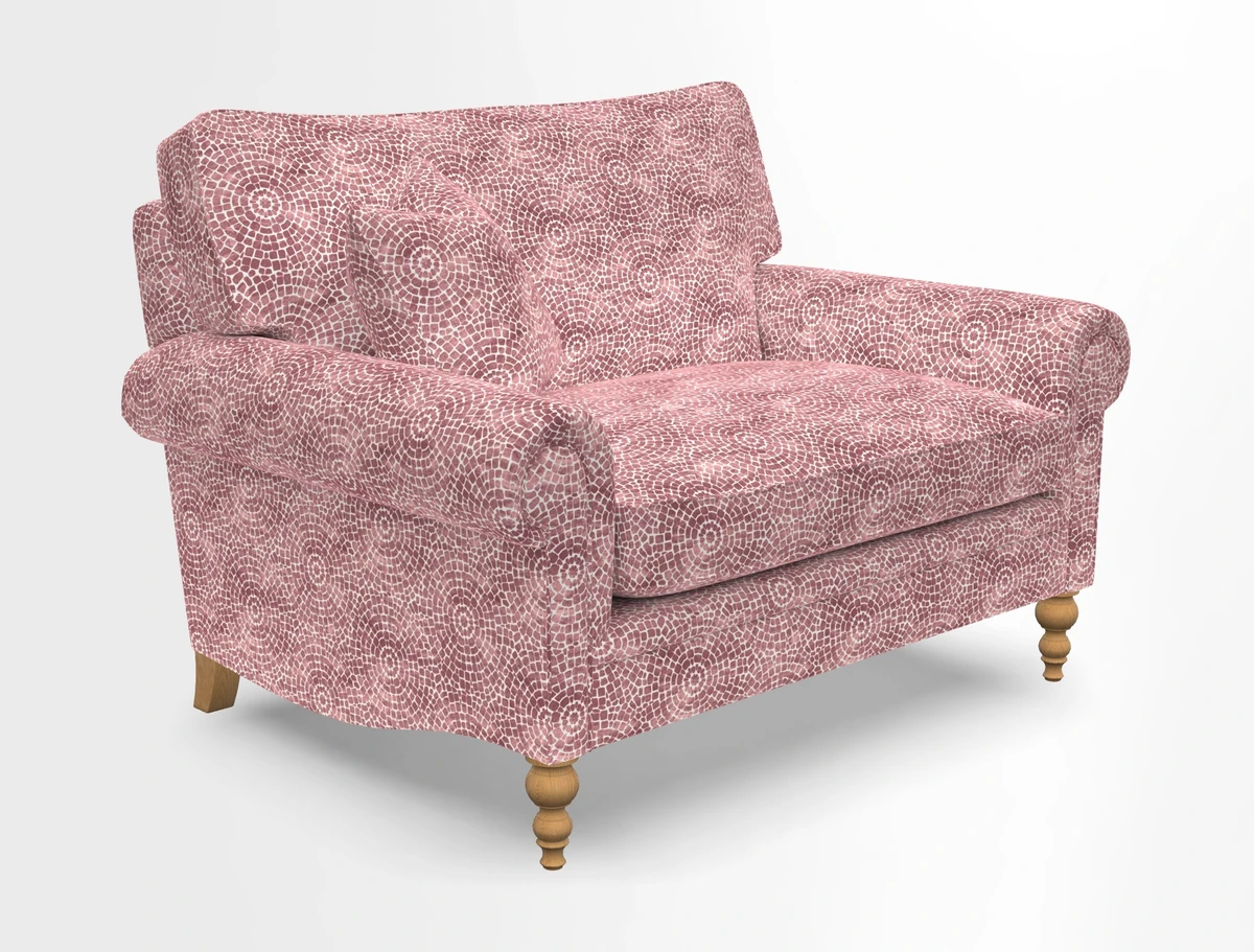 Aldingbourne 3 seater sofa in Grain Sack Stripe Linen Red