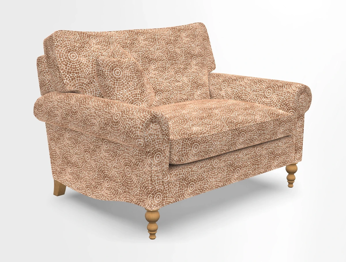 Aldingbourne 3 seater sofa in Grain Sack Stripe Linen Red