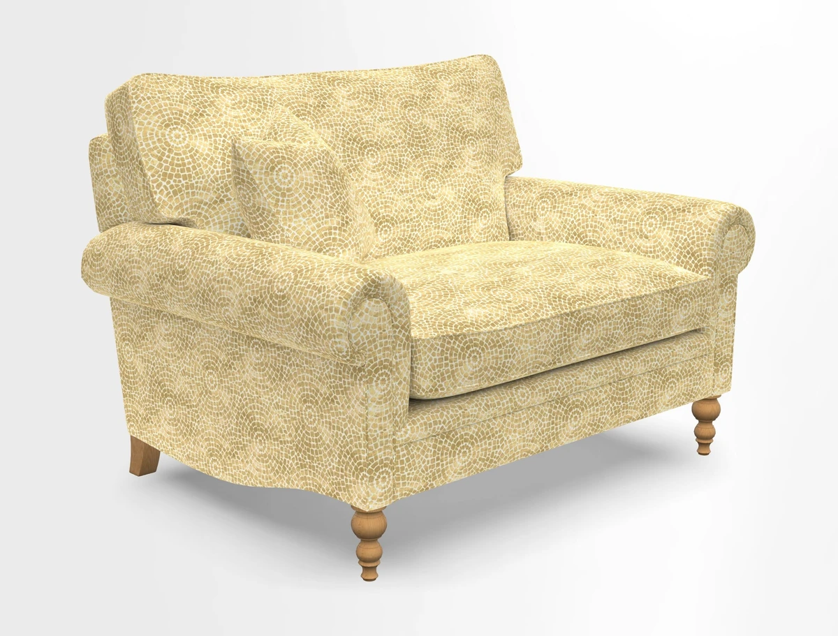 Aldingbourne 3 seater sofa in Grain Sack Stripe Linen Red