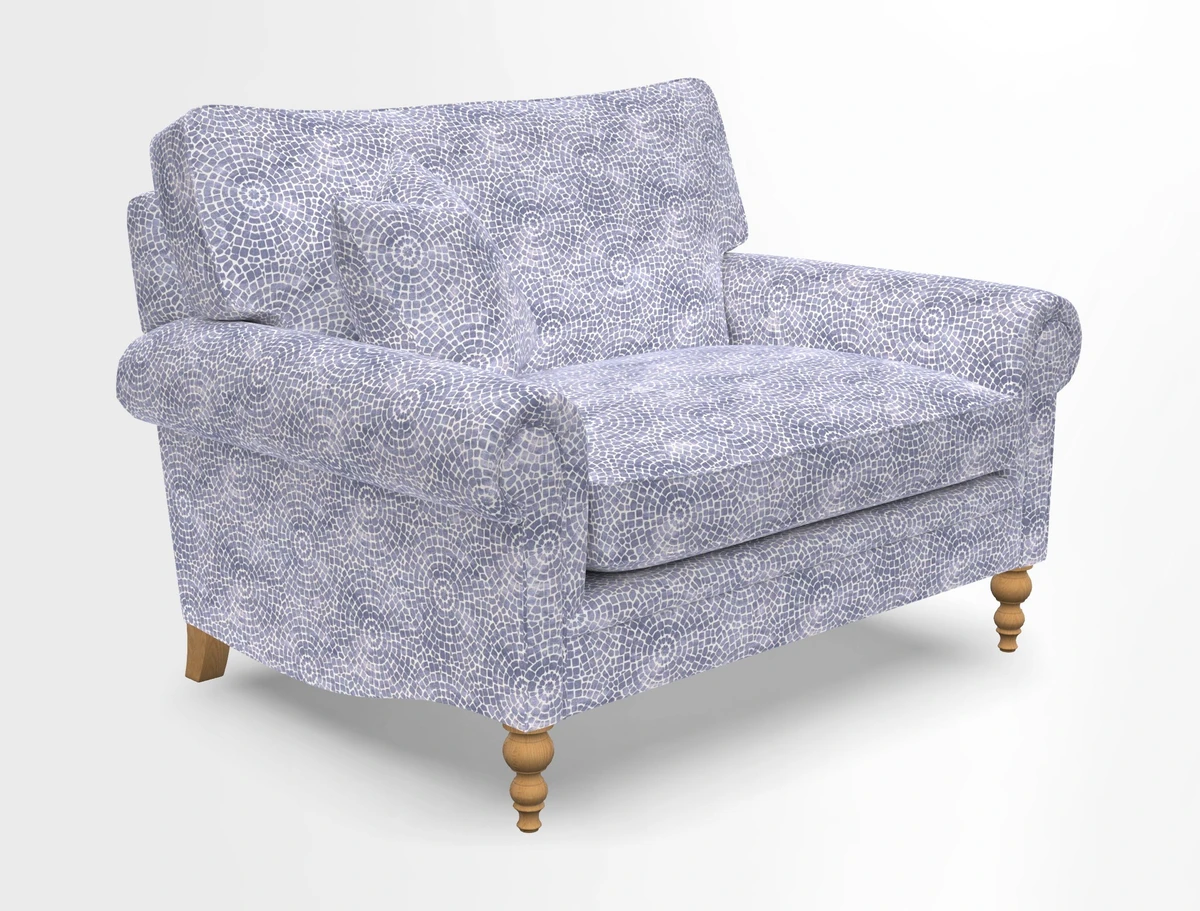 Aldingbourne 3 seater sofa in Grain Sack Stripe Linen Red