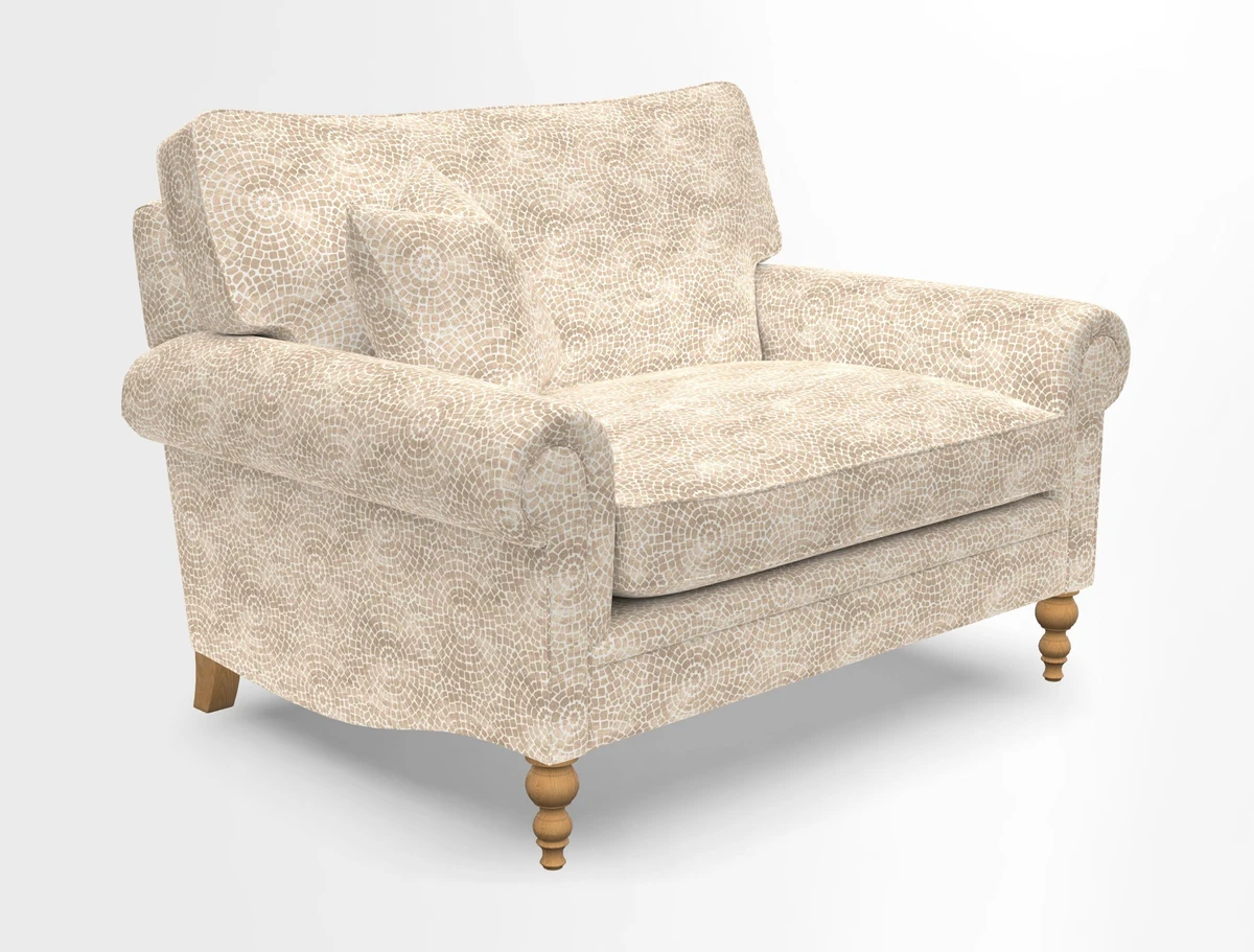 Aldingbourne 3 seater sofa in Grain Sack Stripe Linen Red