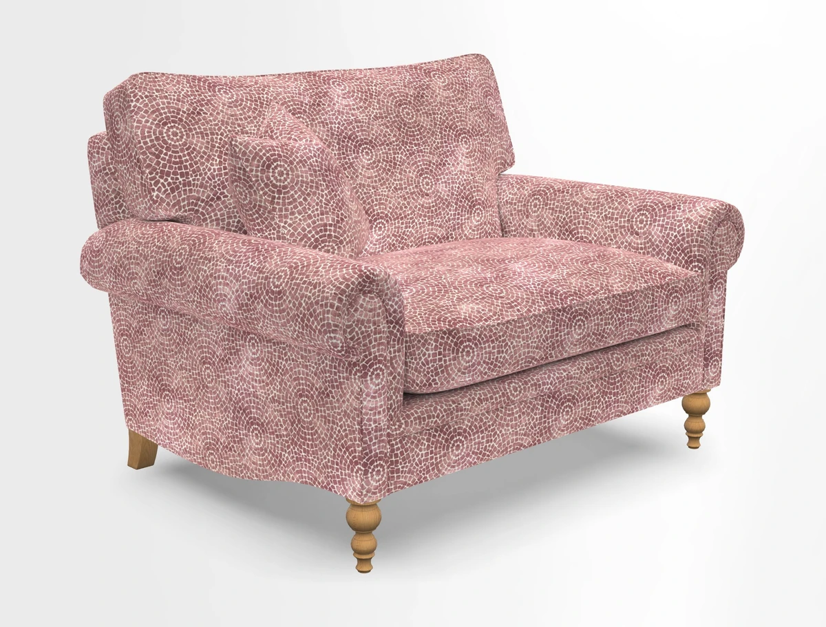 Aldingbourne 3 seater sofa in Grain Sack Stripe Linen Red