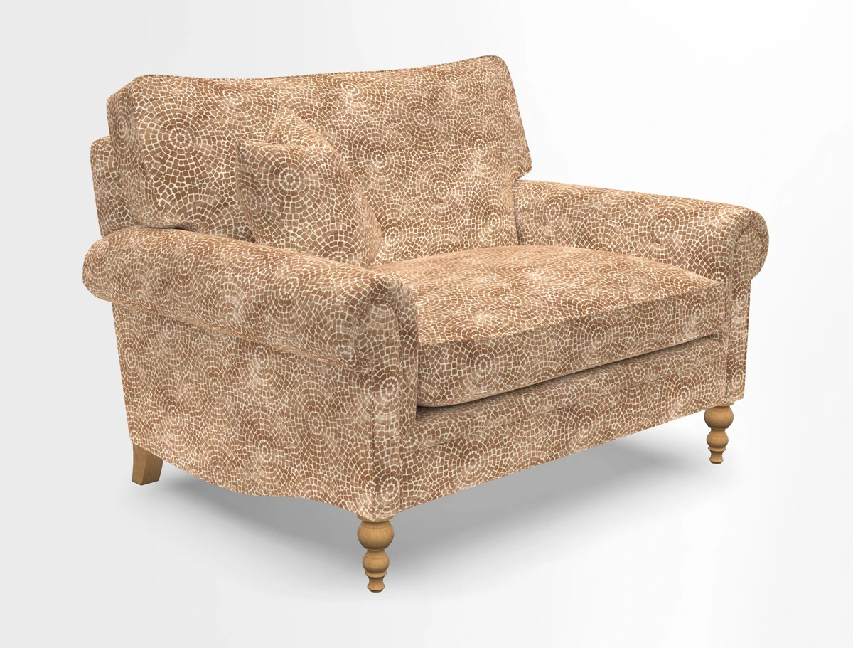 Aldingbourne 3 seater sofa in Grain Sack Stripe Linen Red