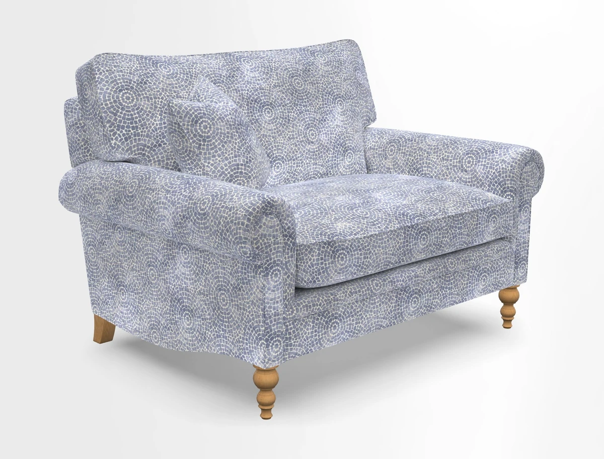 Aldingbourne 3 seater sofa in Grain Sack Stripe Linen Red