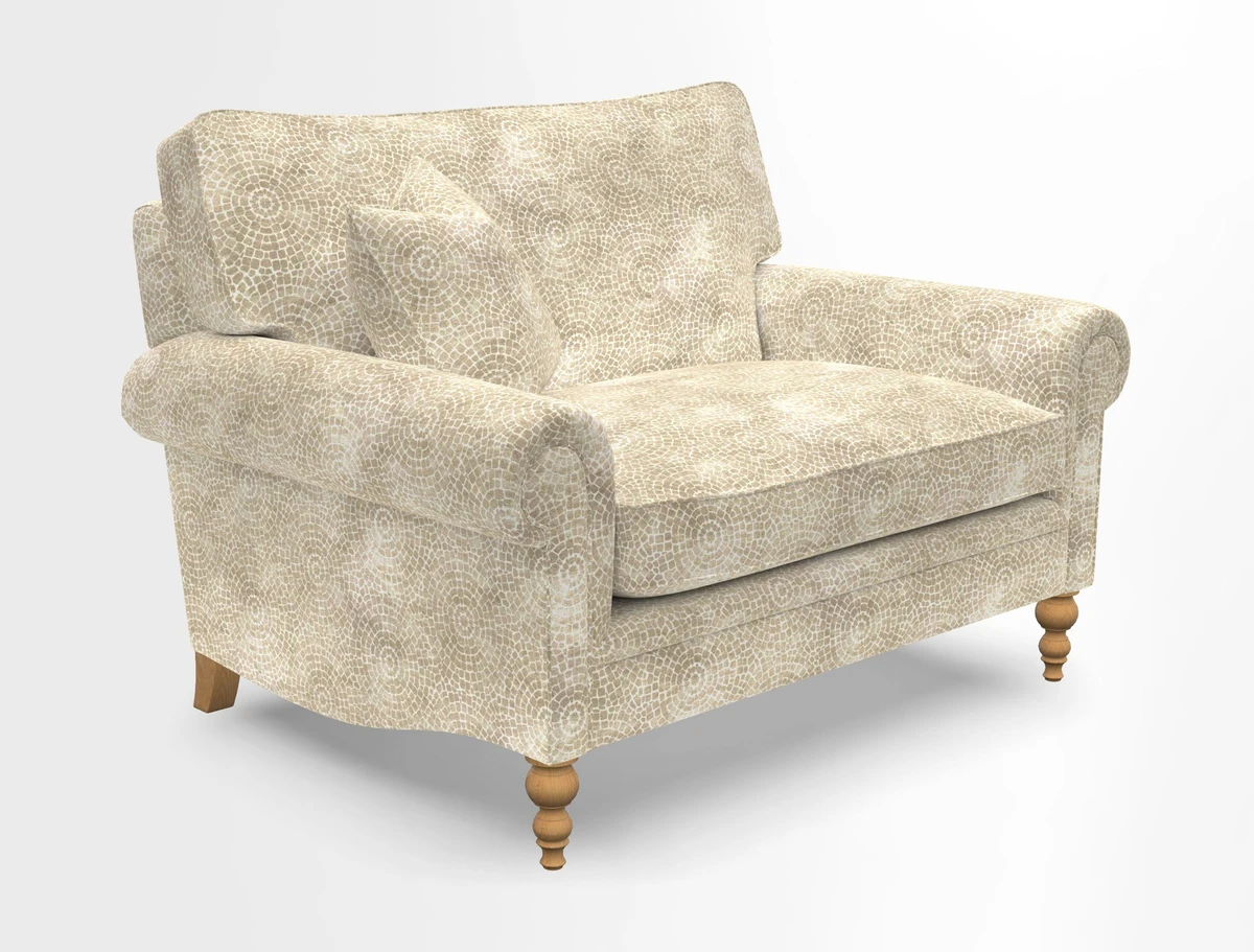Aldingbourne 3 seater sofa in Grain Sack Stripe Linen Red