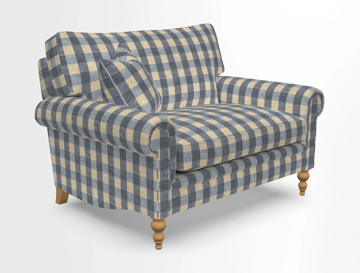 Aldingbourne 3 seater sofa in Grain Sack Stripe Linen Red