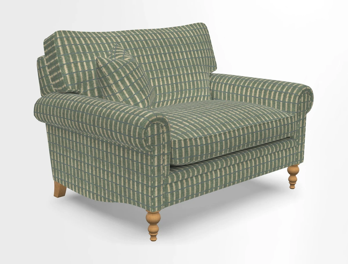 Aldingbourne 3 seater sofa in Grain Sack Stripe Linen Red