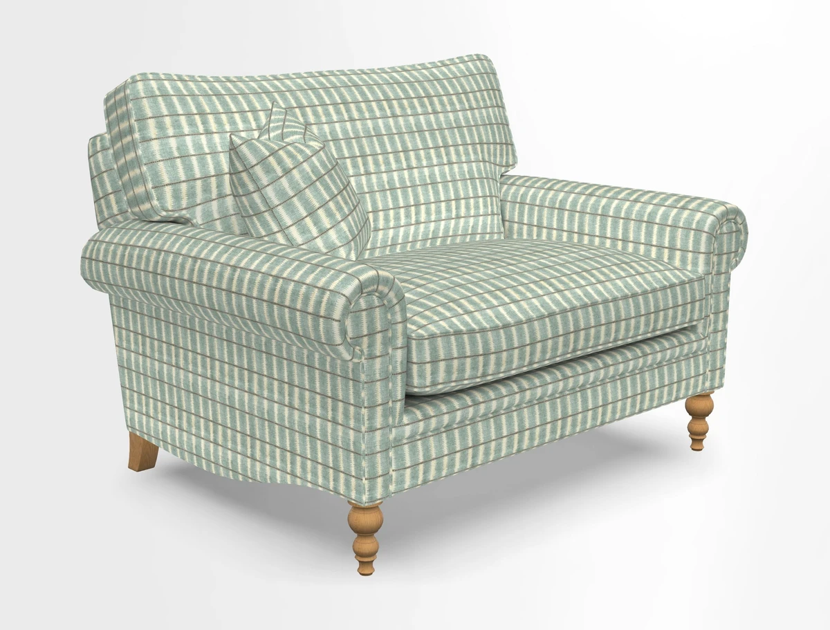 Aldingbourne 3 seater sofa in Grain Sack Stripe Linen Red