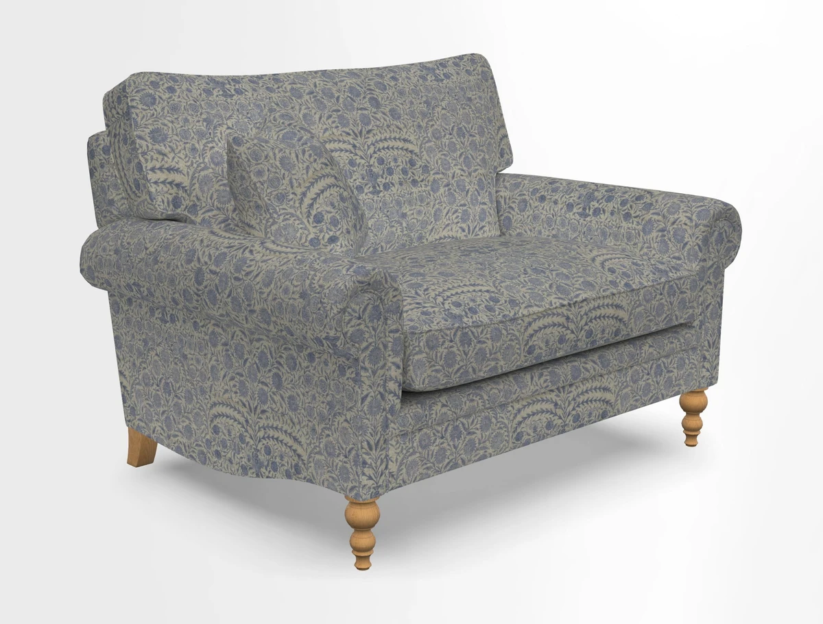 Aldingbourne 3 seater sofa in Grain Sack Stripe Linen Red