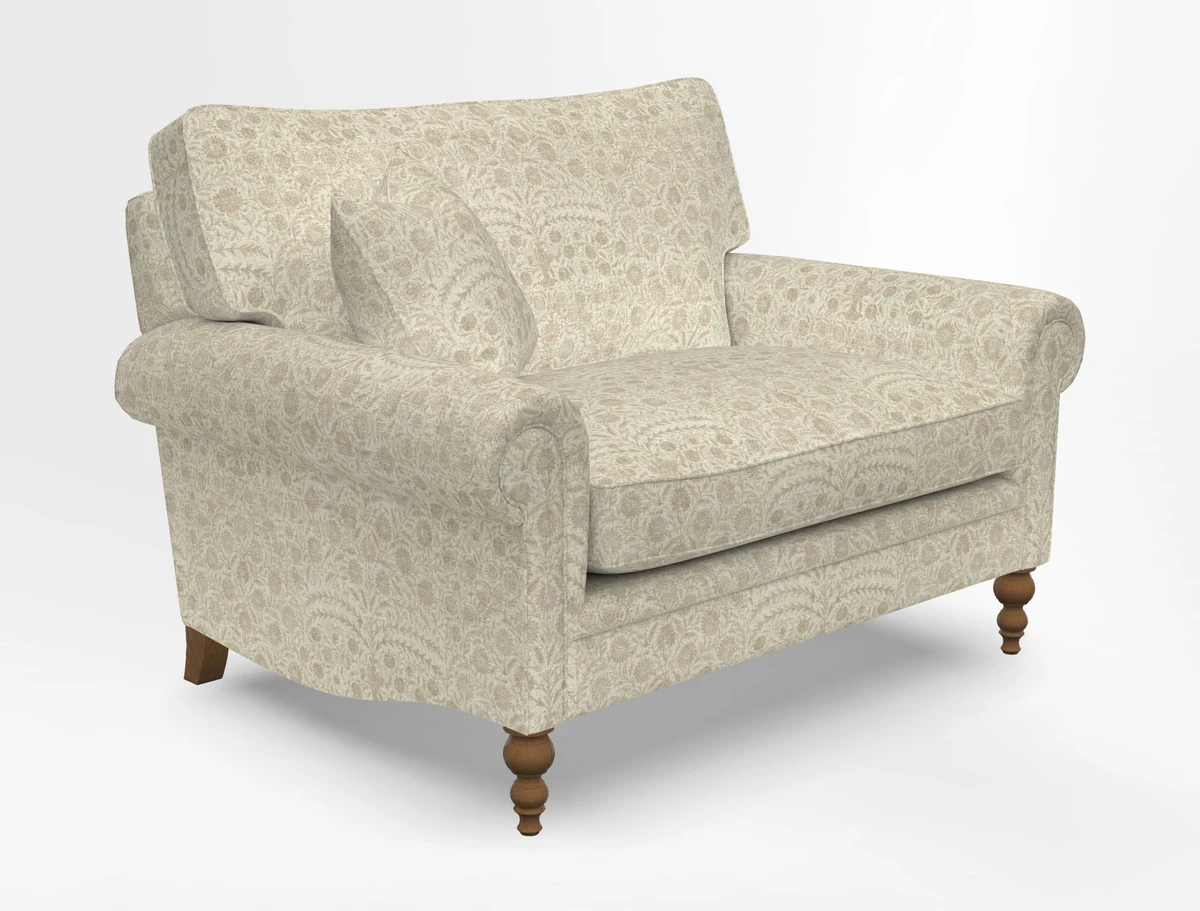 Aldingbourne 3 seater sofa in Grain Sack Stripe Linen Red