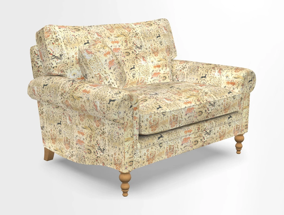 Aldingbourne 3 seater sofa in Grain Sack Stripe Linen Red