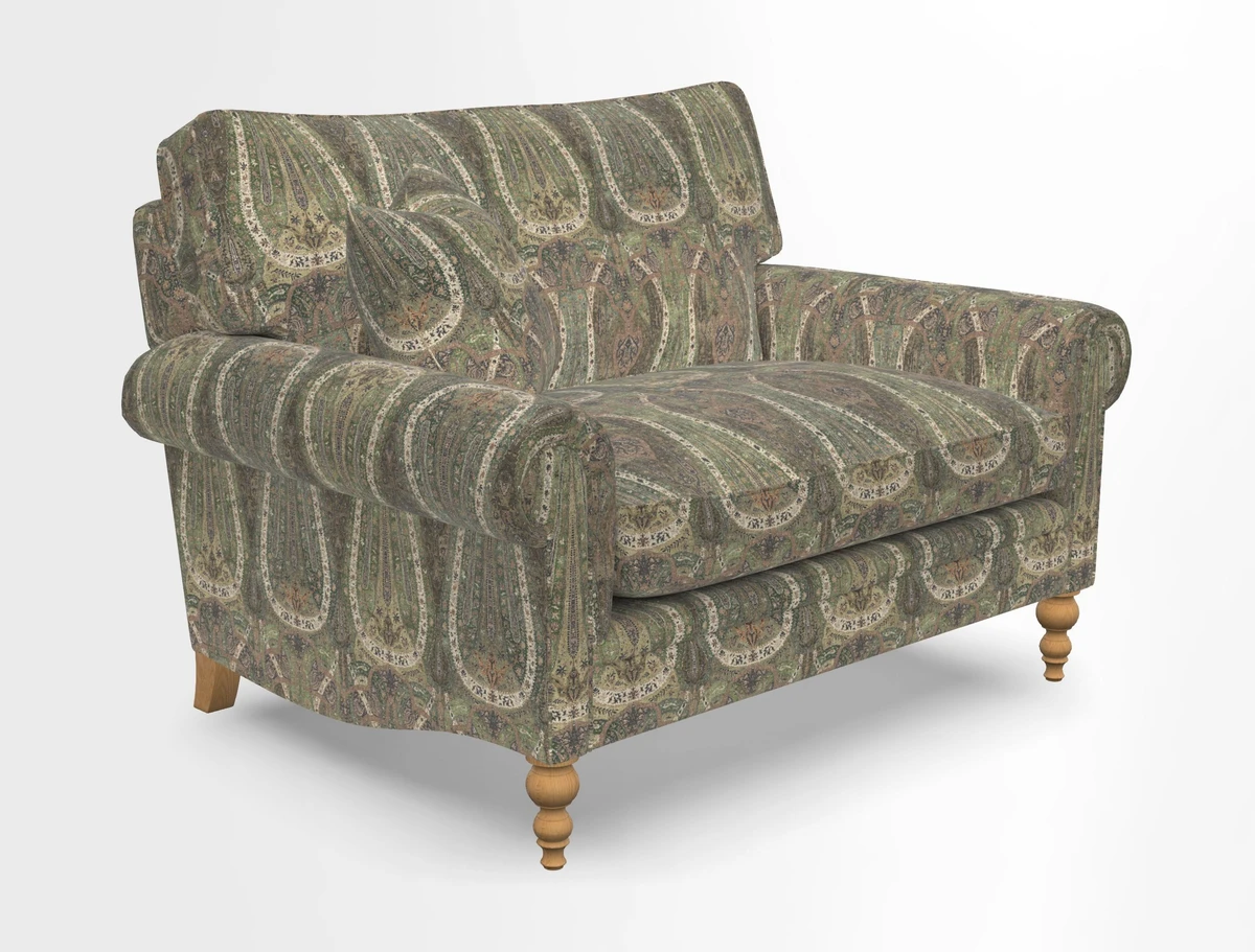Aldingbourne 3 seater sofa in Grain Sack Stripe Linen Red