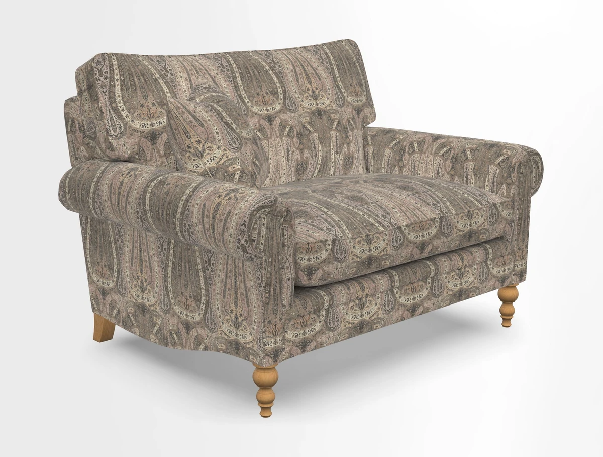 Aldingbourne 3 seater sofa in Grain Sack Stripe Linen Red