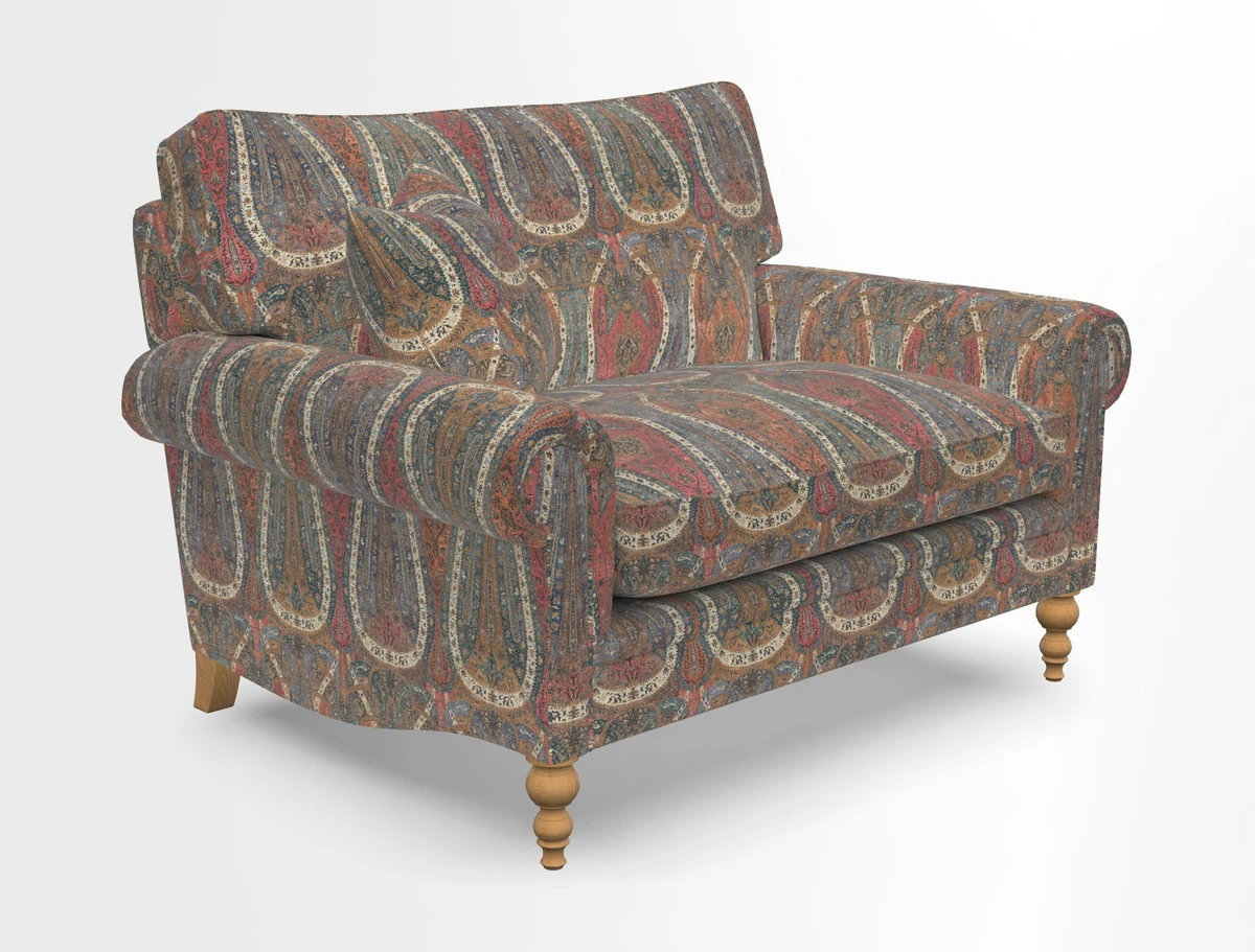 Aldingbourne 3 seater sofa in Grain Sack Stripe Linen Red