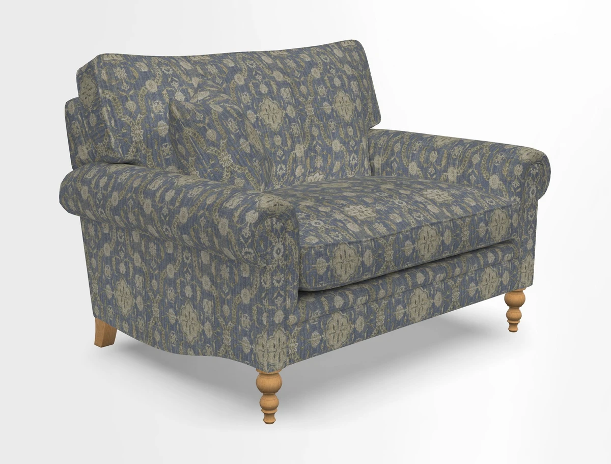 Aldingbourne 3 seater sofa in Grain Sack Stripe Linen Red