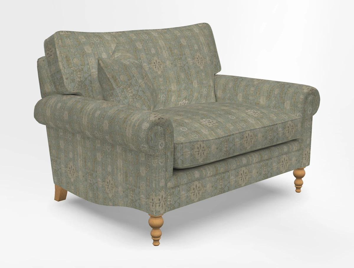 Aldingbourne 3 seater sofa in Grain Sack Stripe Linen Red