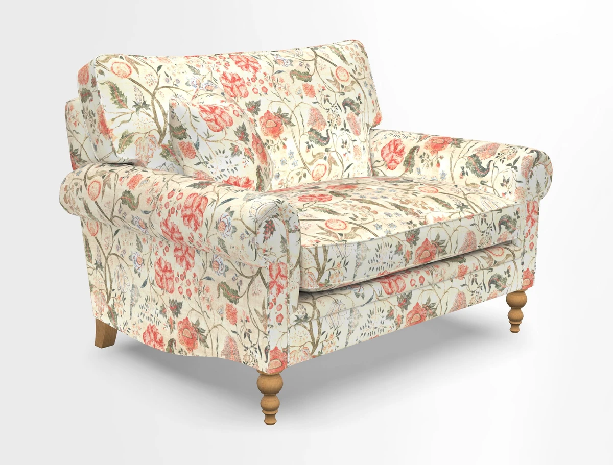 Aldingbourne 3 seater sofa in Grain Sack Stripe Linen Red