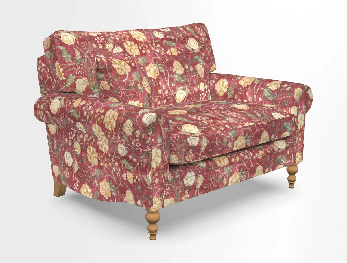 Aldingbourne 3 seater sofa in Grain Sack Stripe Linen Red