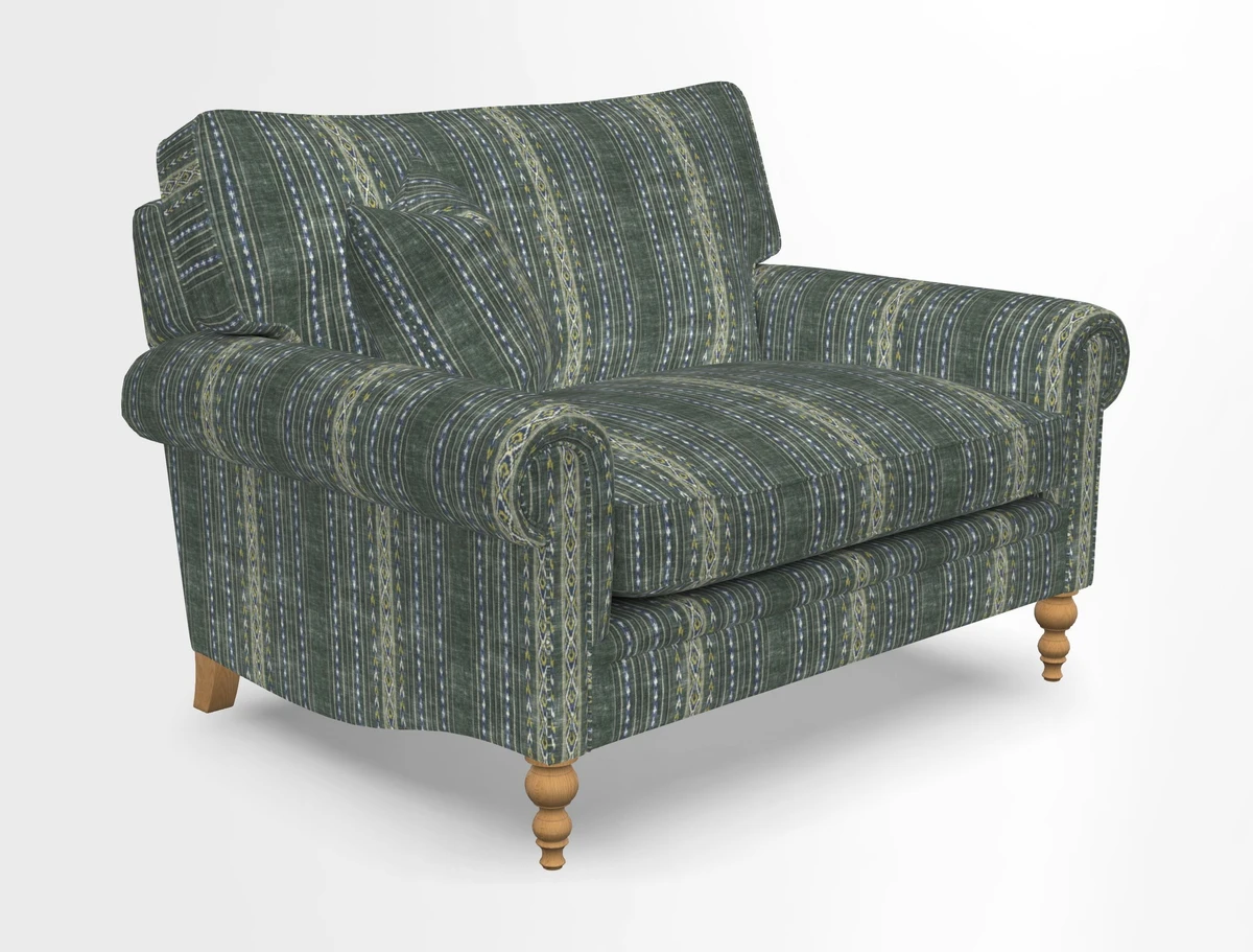 Aldingbourne 3 seater sofa in Grain Sack Stripe Linen Red