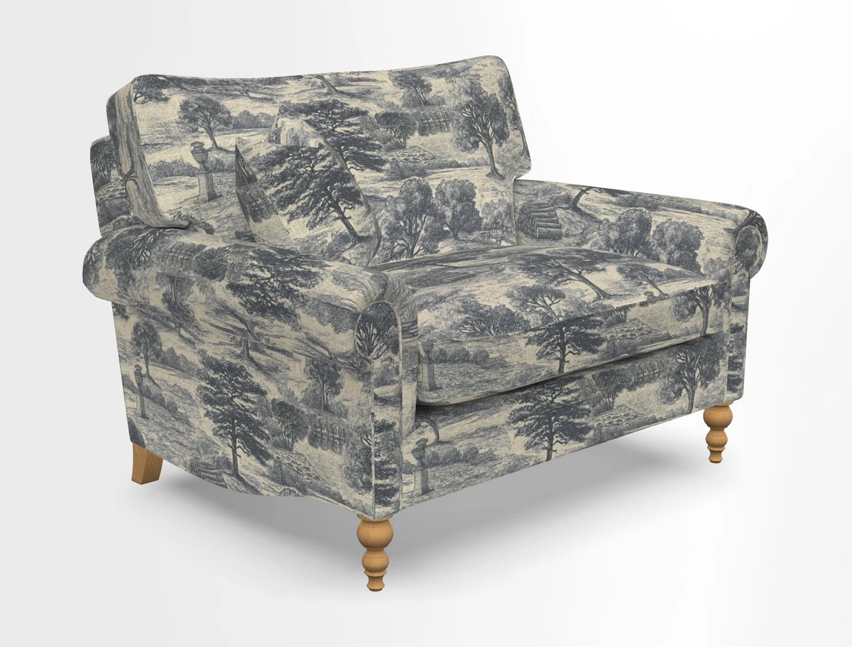 Aldingbourne 3 seater sofa in Grain Sack Stripe Linen Red