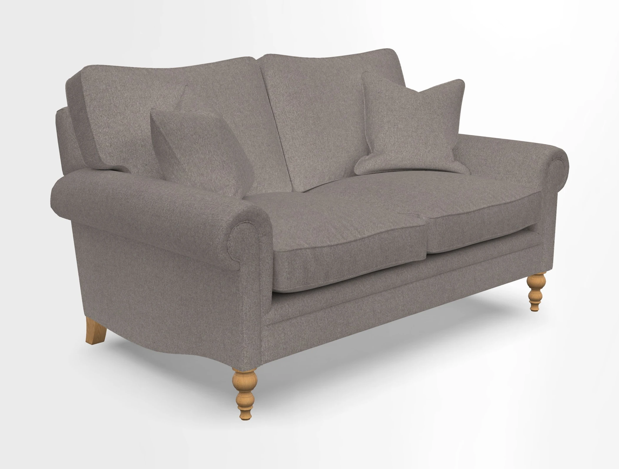 Aldingbourne 3 seater sofa in Grain Sack Stripe Linen Red