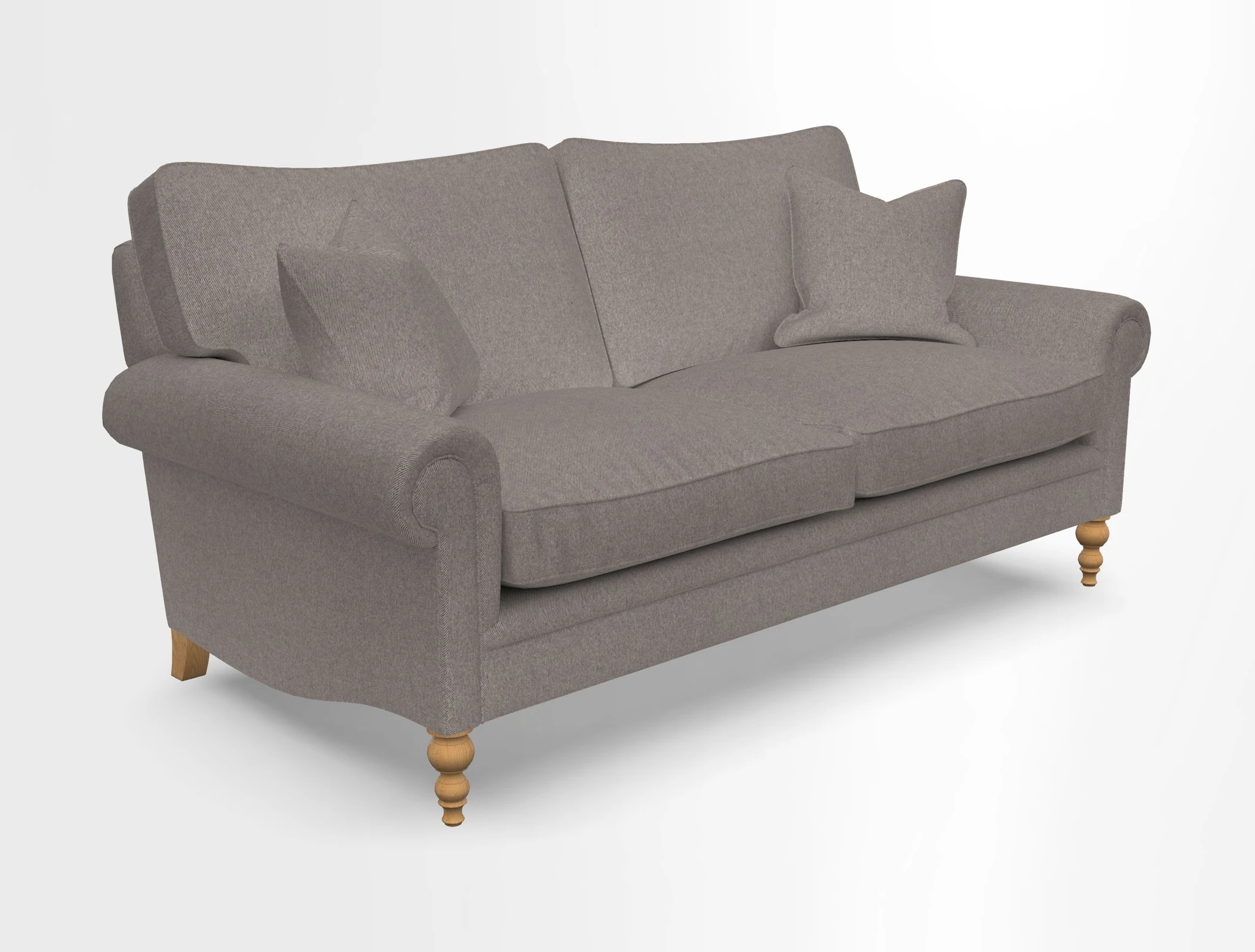 Aldingbourne 3 seater sofa in Grain Sack Stripe Linen Red