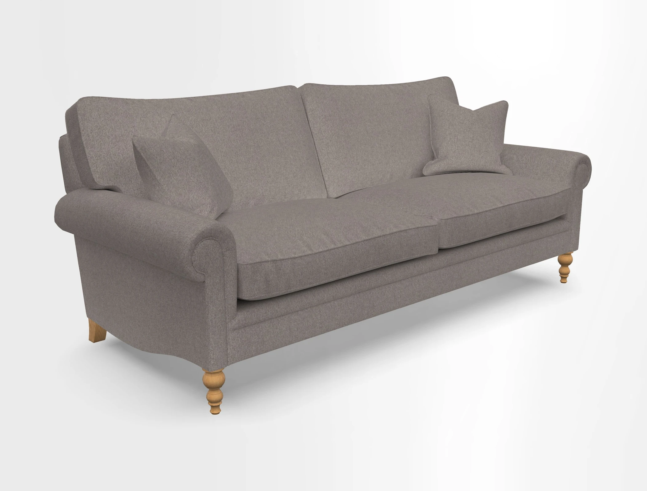 Aldingbourne 3 seater sofa in Grain Sack Stripe Linen Red