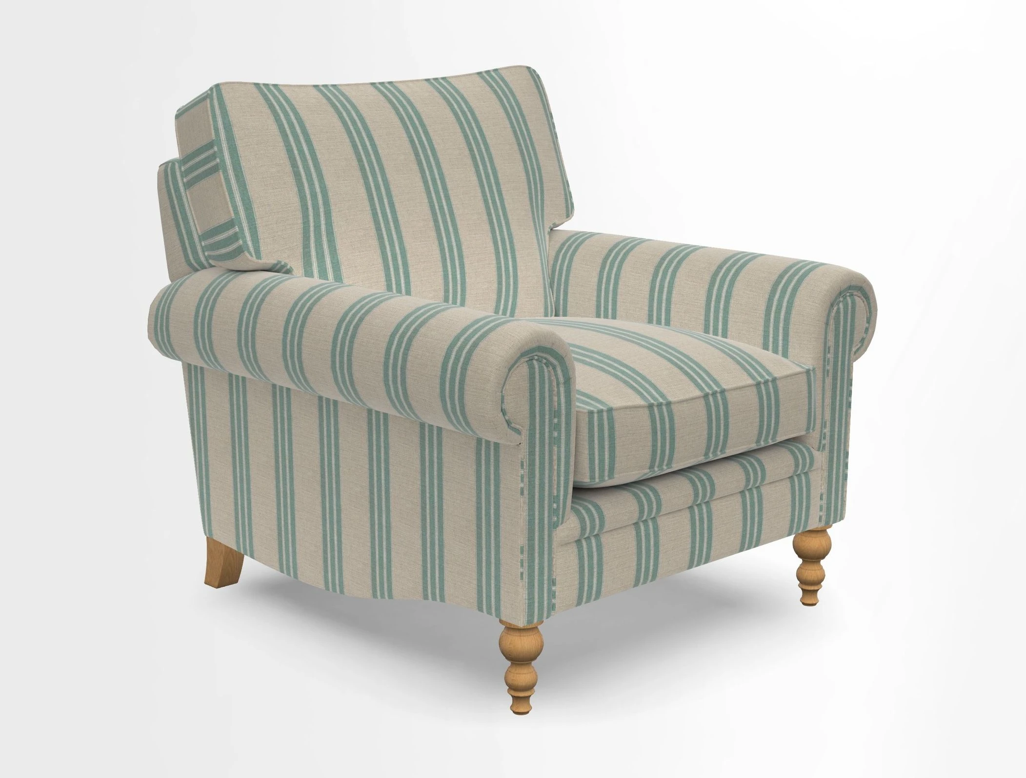 Aldingbourne Chair in Grain Sack Stripe Linen Red