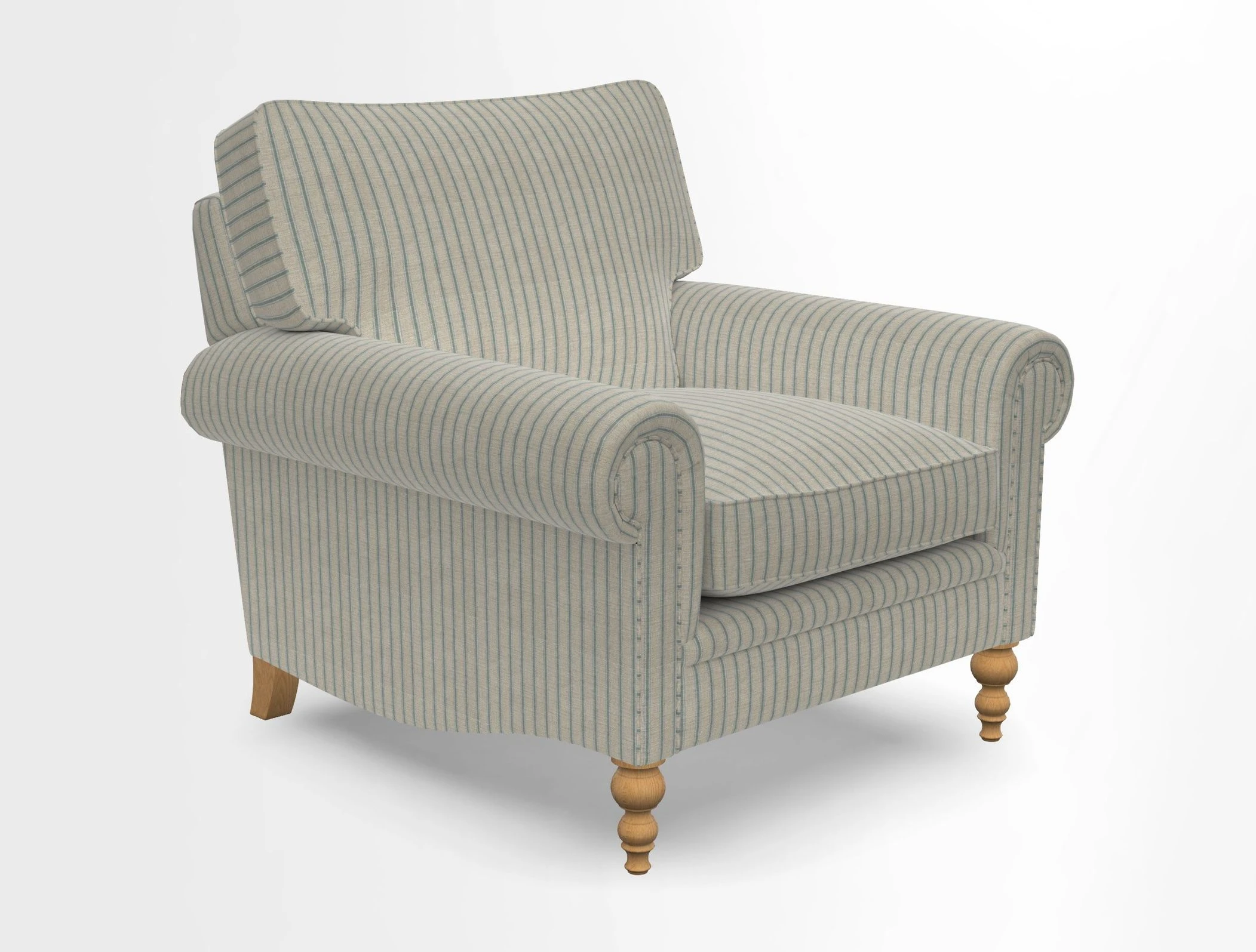 Aldingbourne Chair in Grain Sack Stripe Linen Red
