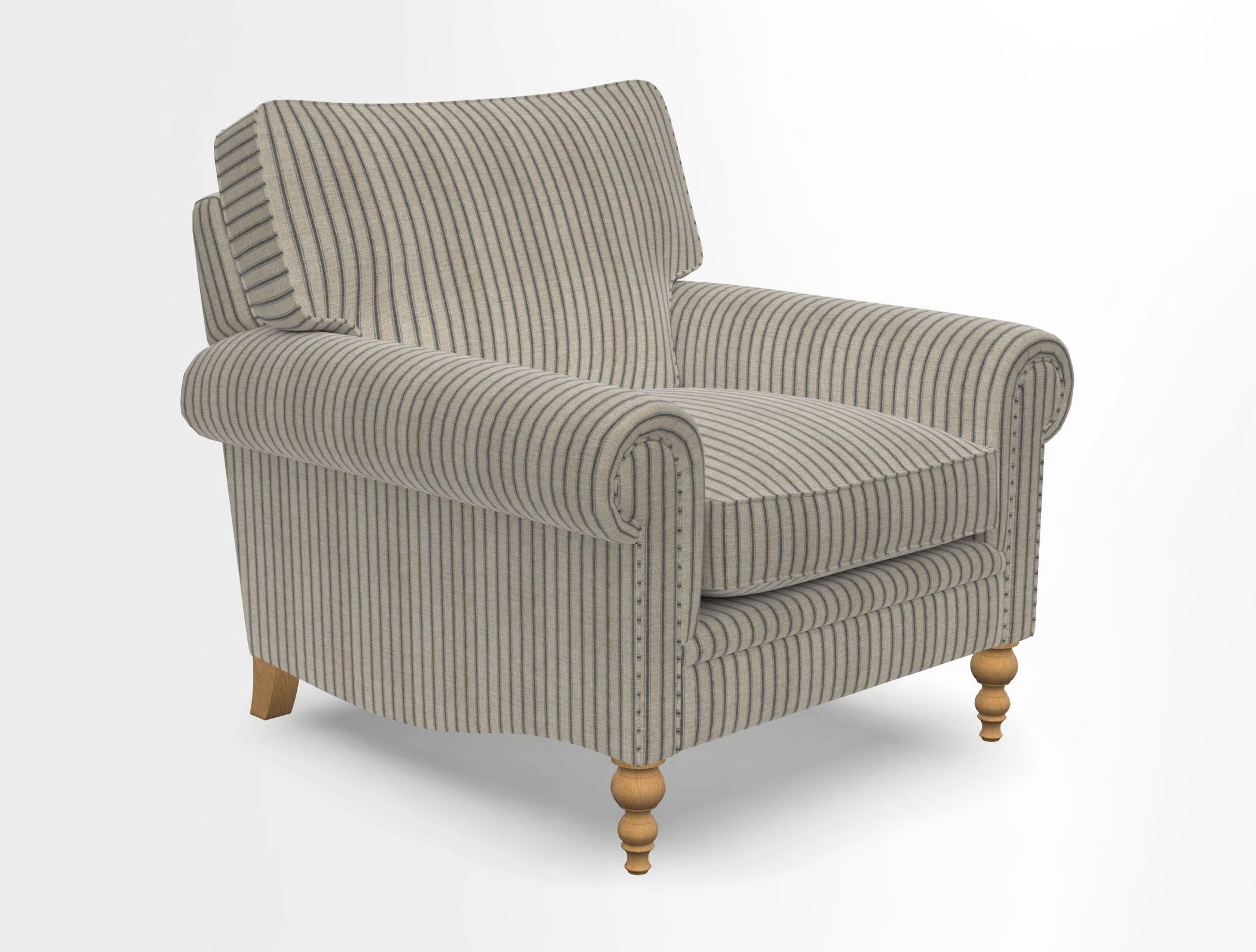 Aldingbourne Chair in Grain Sack Stripe Linen Red