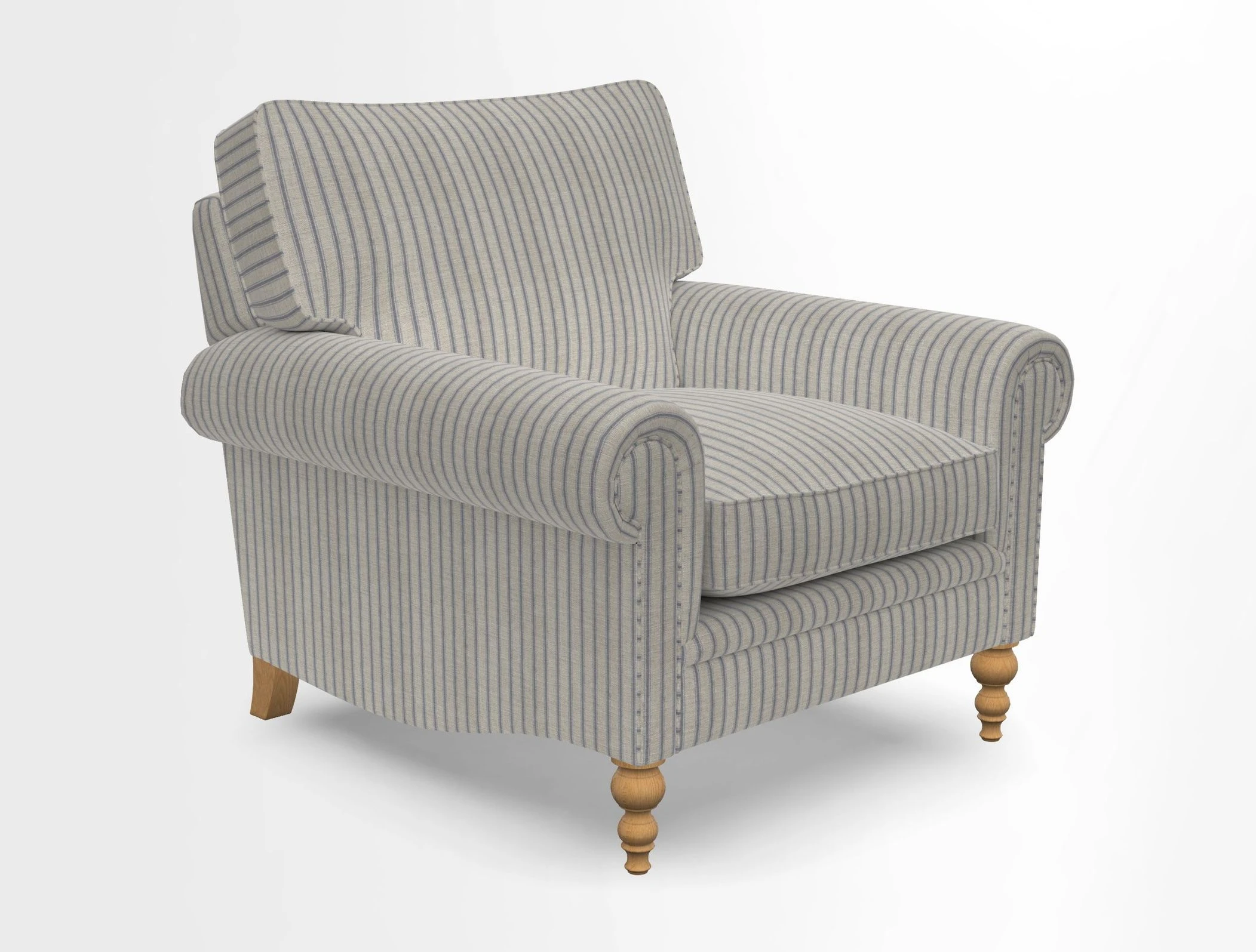 Aldingbourne Chair in Grain Sack Stripe Linen Red