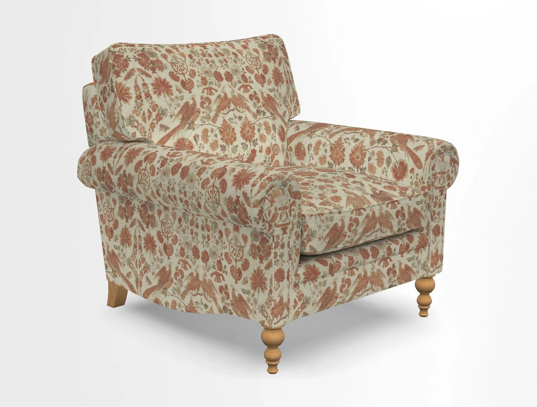 Aldingbourne Chair in Grain Sack Stripe Linen Red