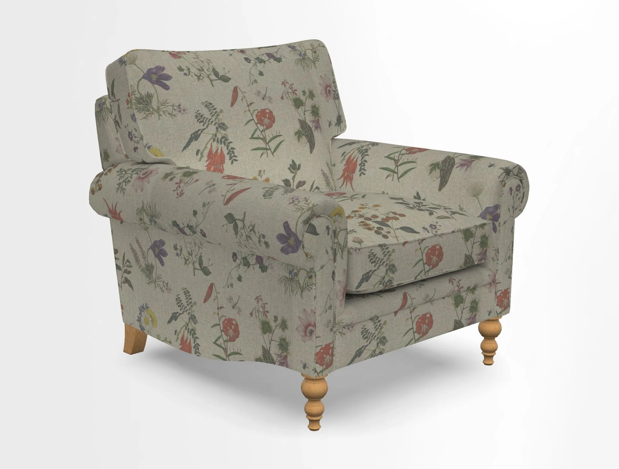 Aldingbourne Chair in Grain Sack Stripe Linen Red