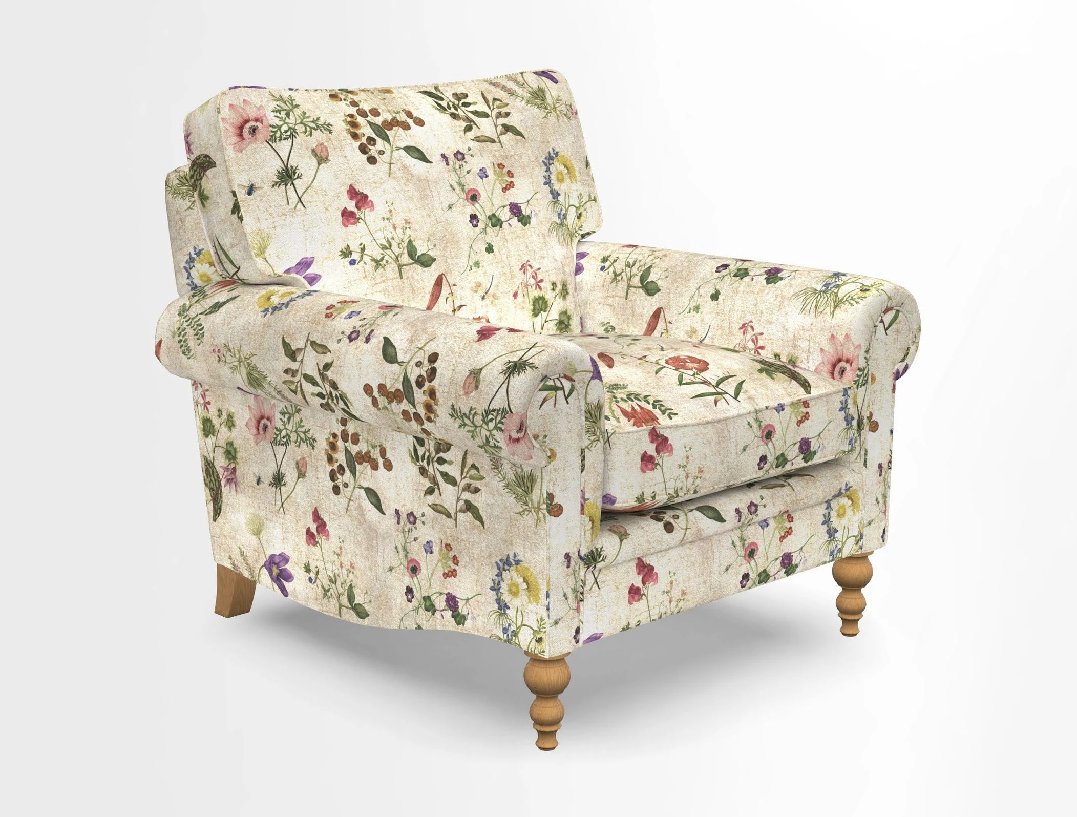 Aldingbourne Chair in Grain Sack Stripe Linen Red