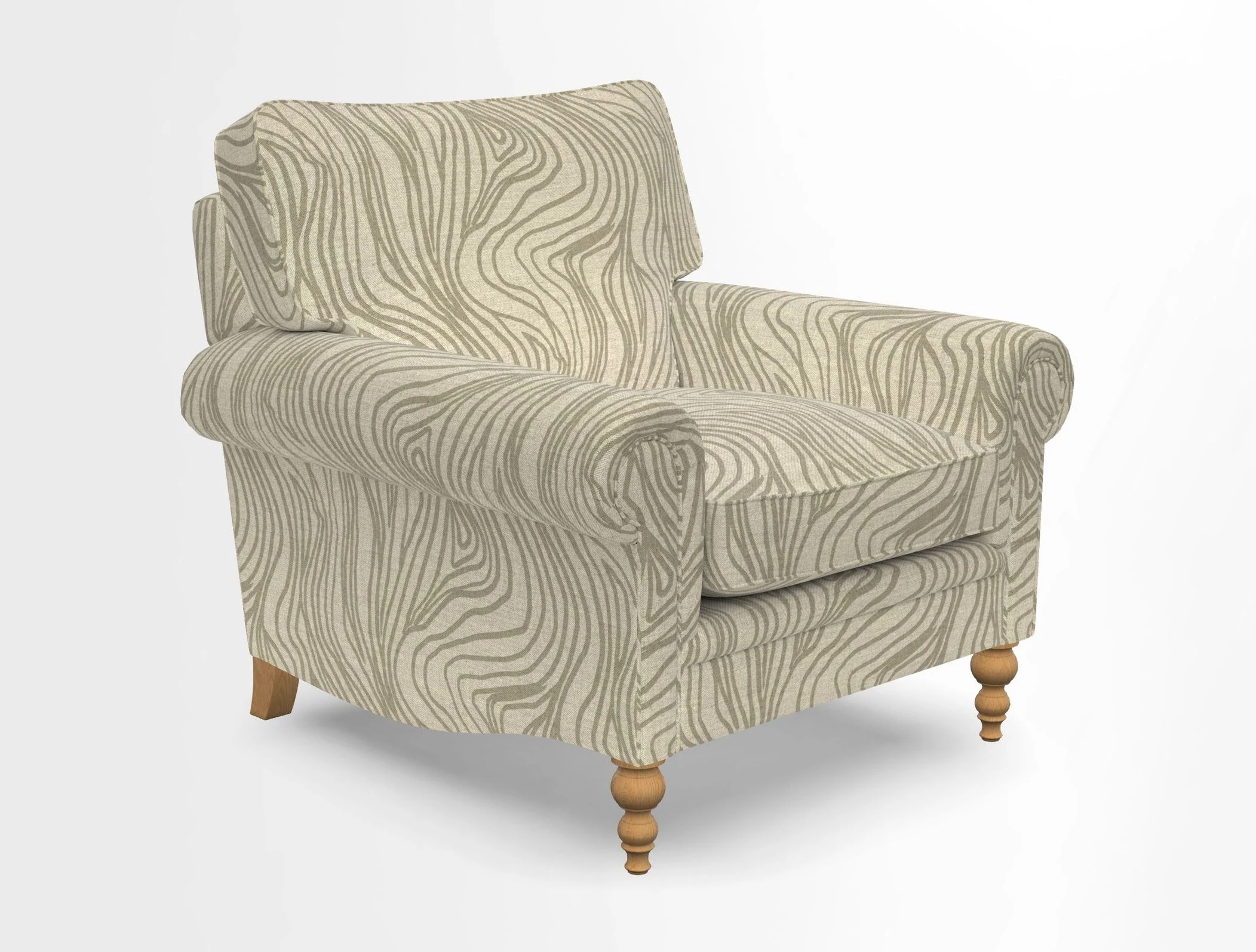 Aldingbourne Chair in Grain Sack Stripe Linen Red