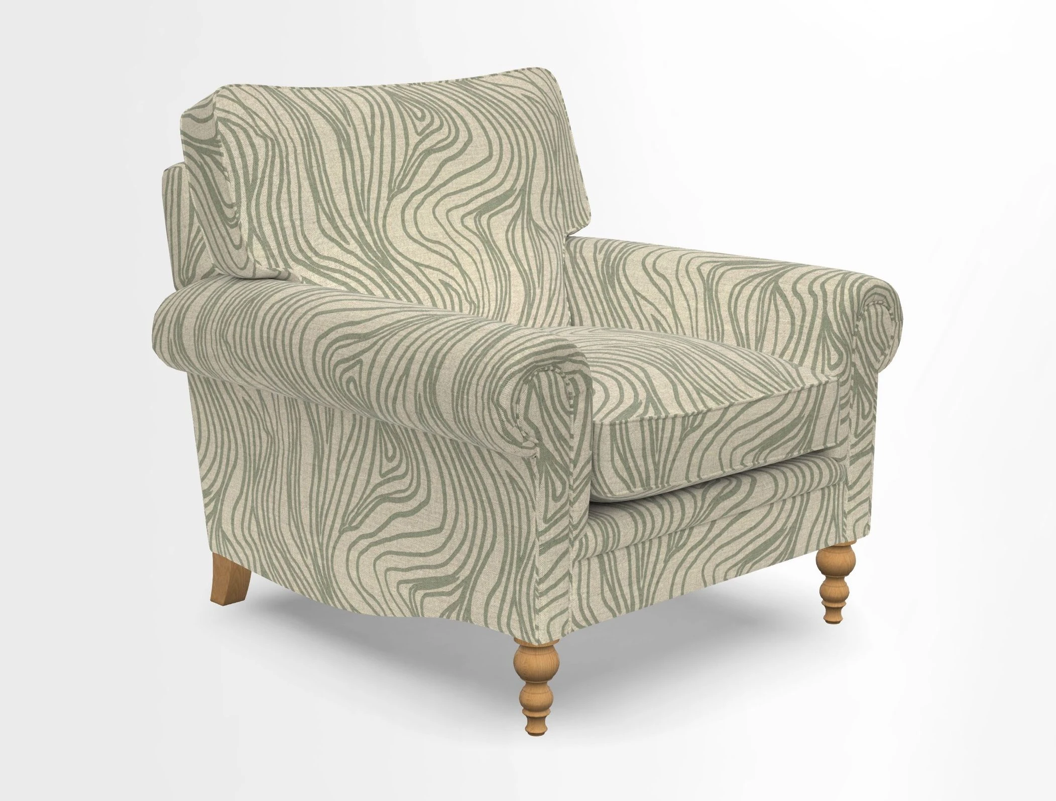 Aldingbourne Chair in Grain Sack Stripe Linen Red