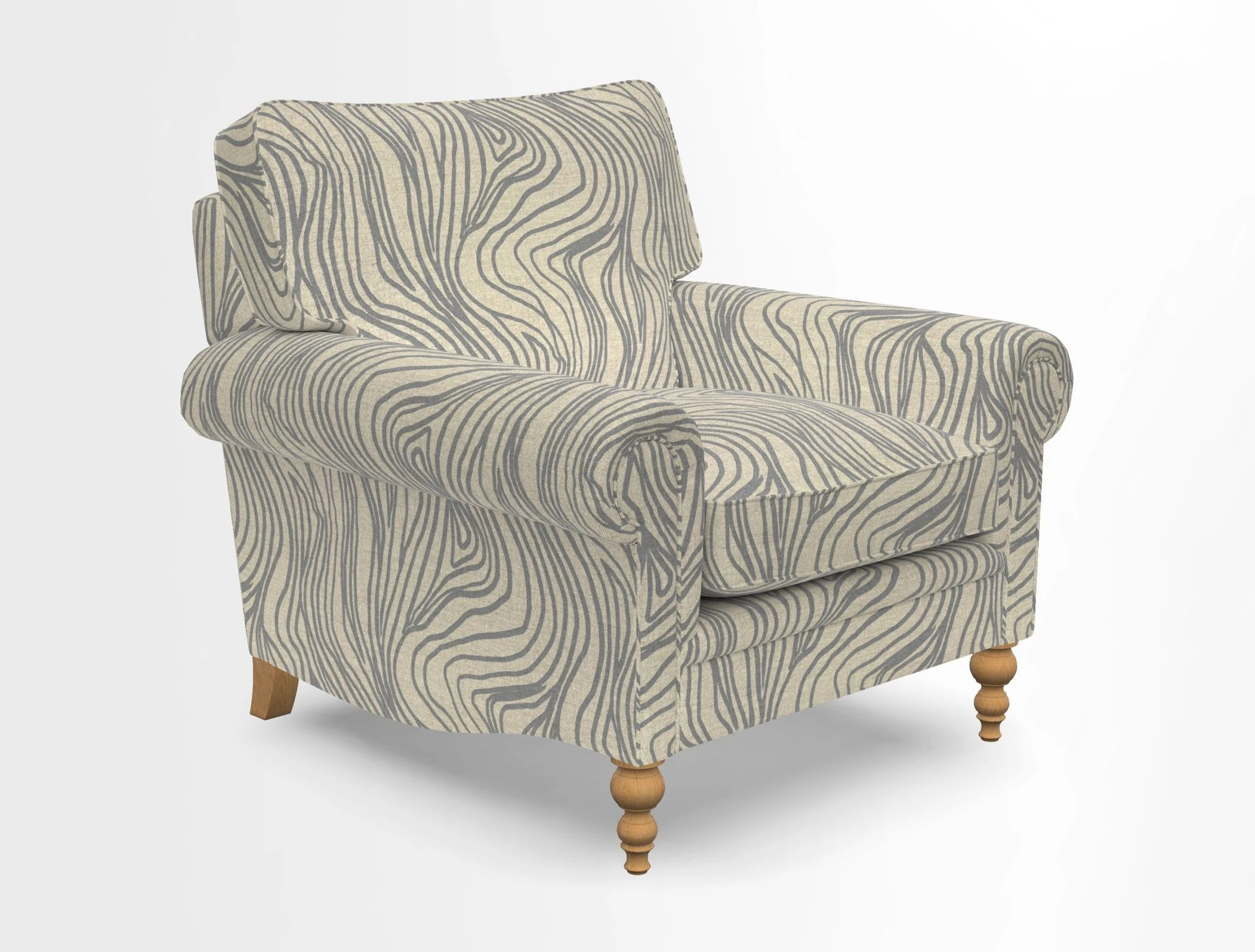Aldingbourne Chair in Grain Sack Stripe Linen Red