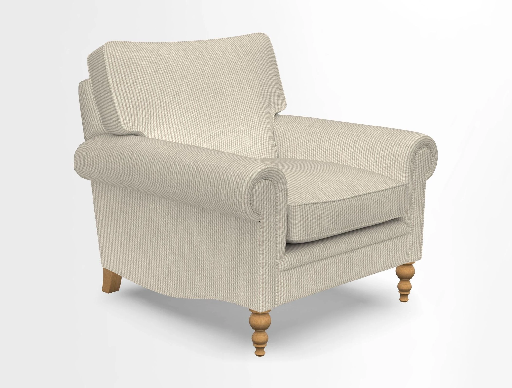 Aldingbourne Chair in Grain Sack Stripe Linen Red