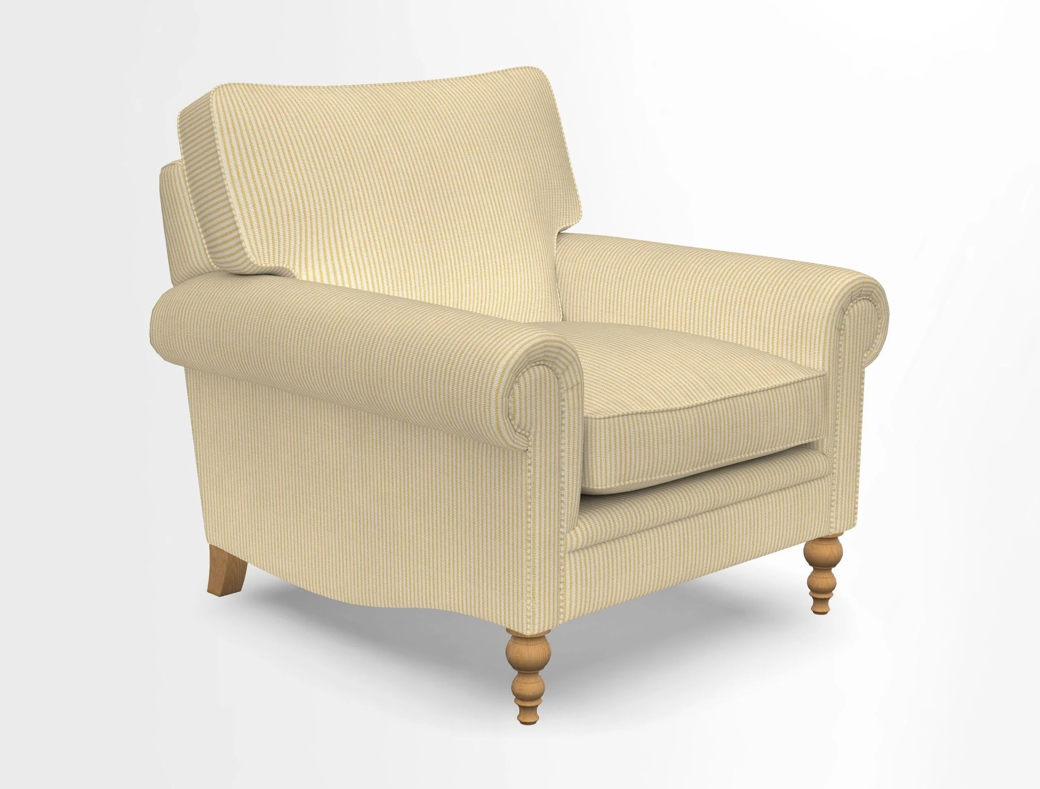 Aldingbourne Chair in Grain Sack Stripe Linen Red