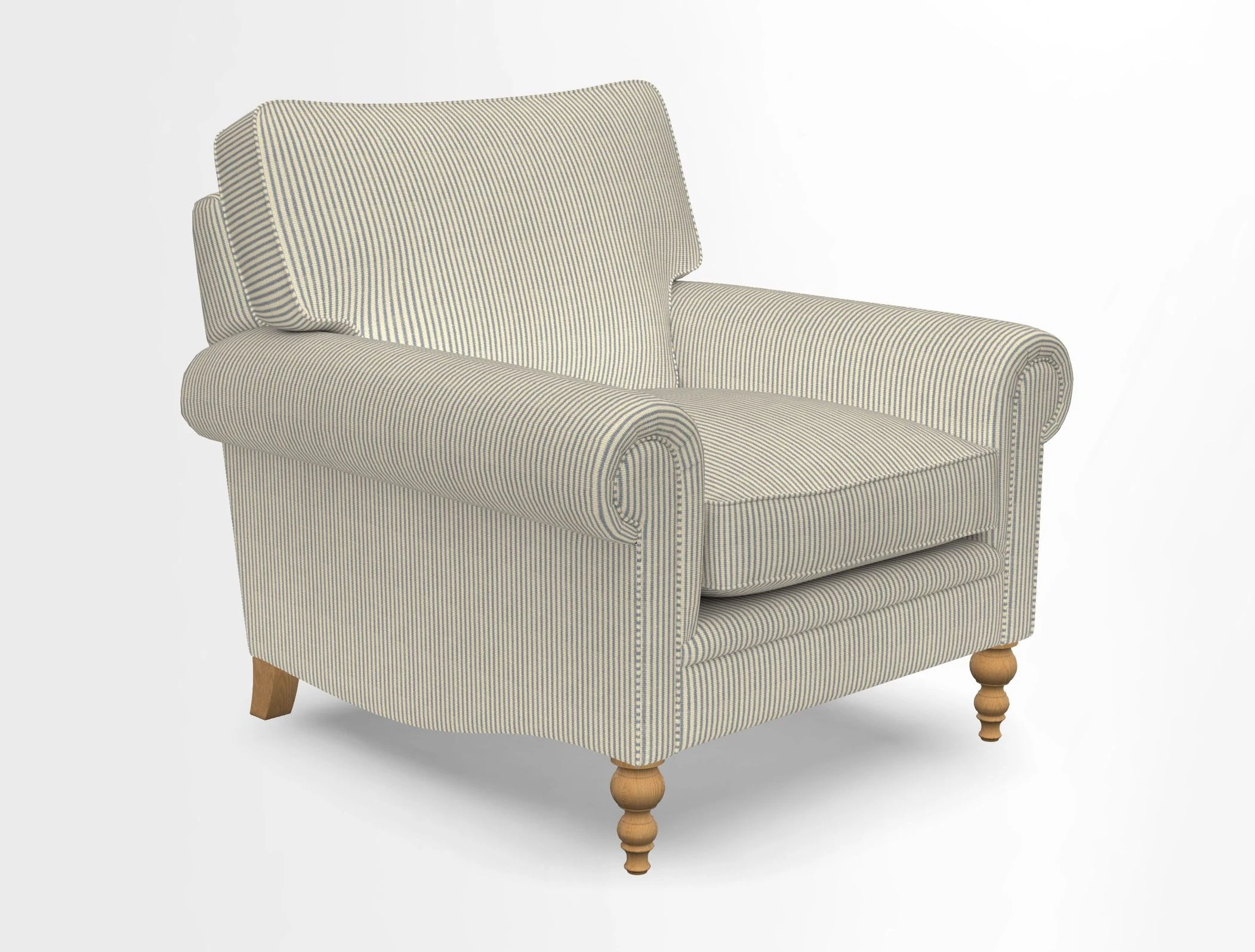 Aldingbourne Chair in Grain Sack Stripe Linen Red