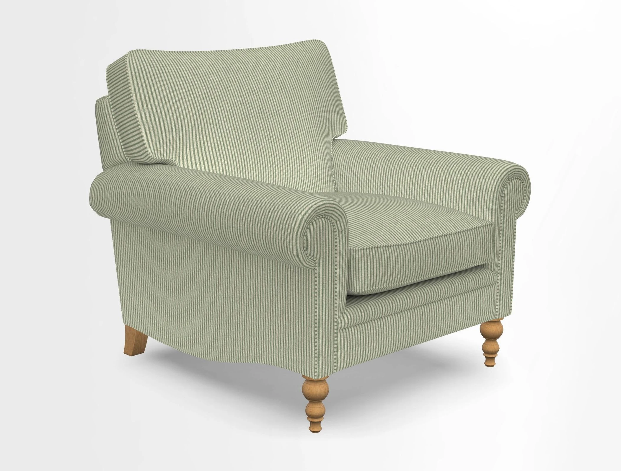 Aldingbourne Chair in Grain Sack Stripe Linen Red