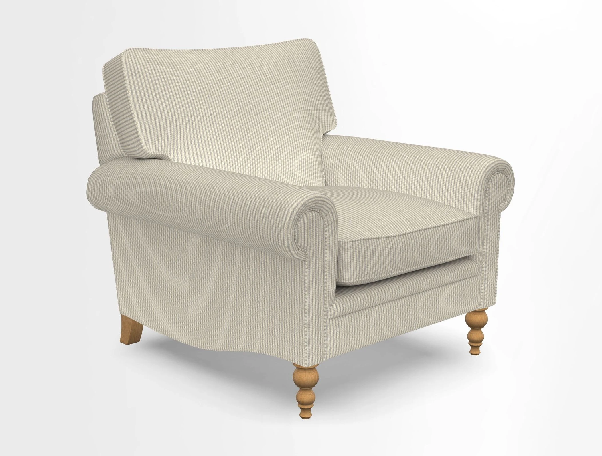 Aldingbourne Chair in Grain Sack Stripe Linen Red