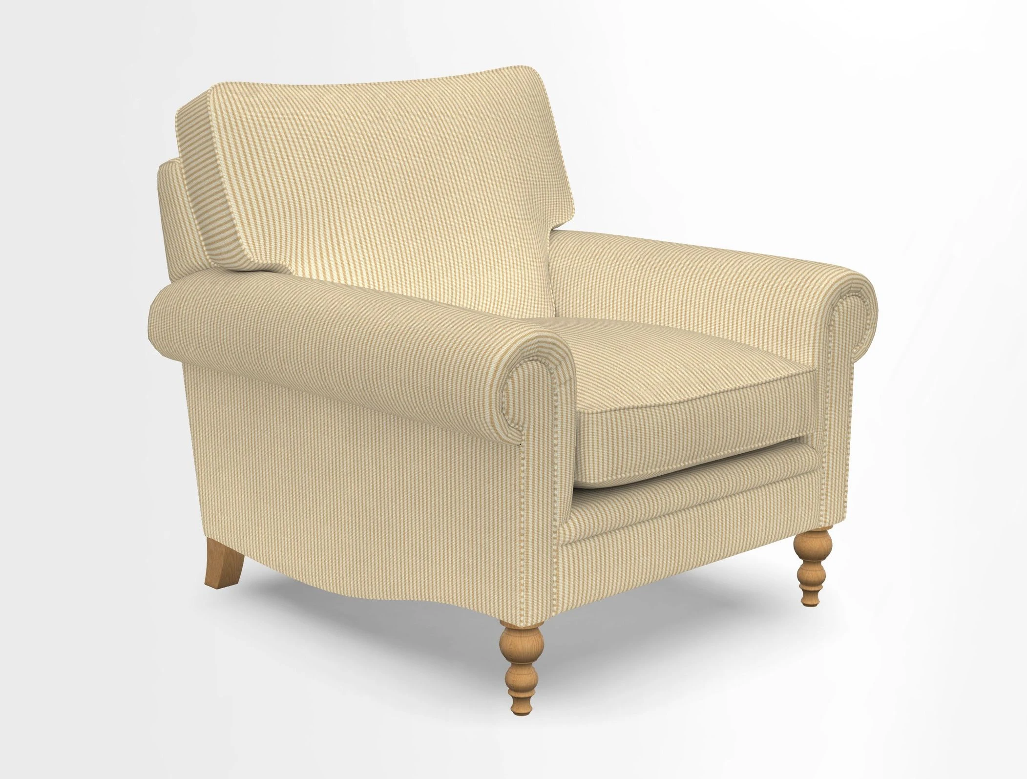 Aldingbourne Chair in Grain Sack Stripe Linen Red