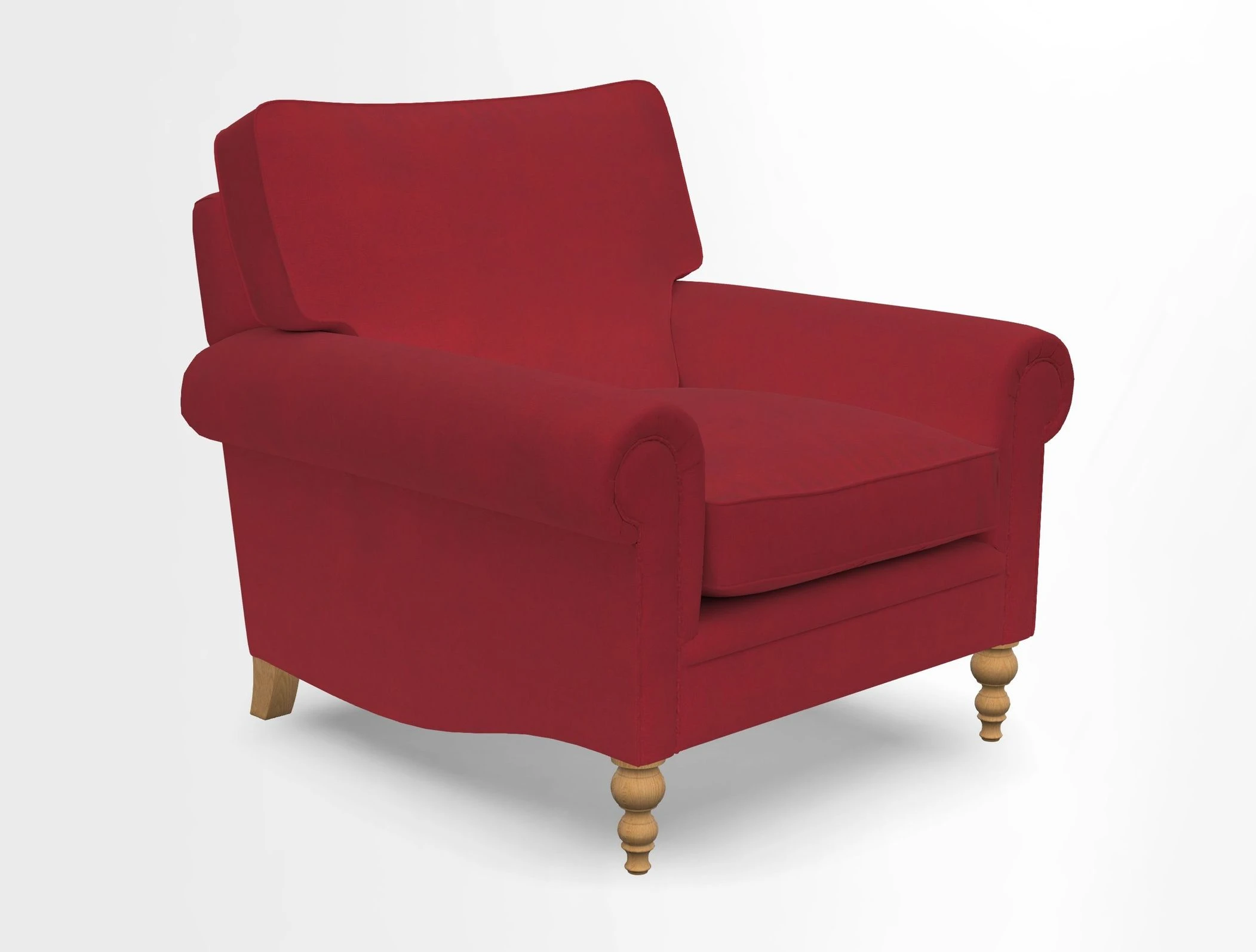 Aldingbourne Chair in Grain Sack Stripe Linen Red