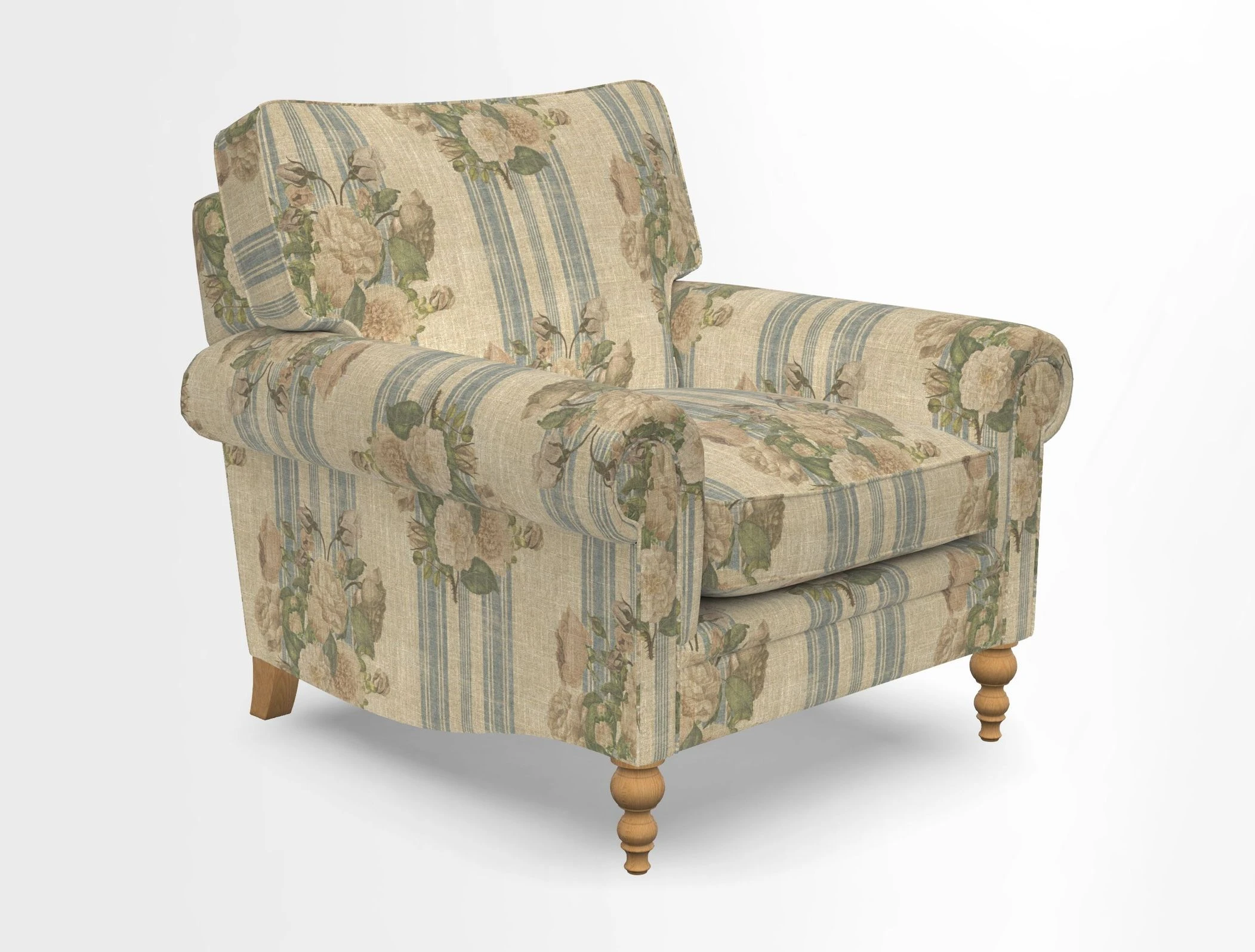 Aldingbourne Chair in Grain Sack Stripe Linen Red