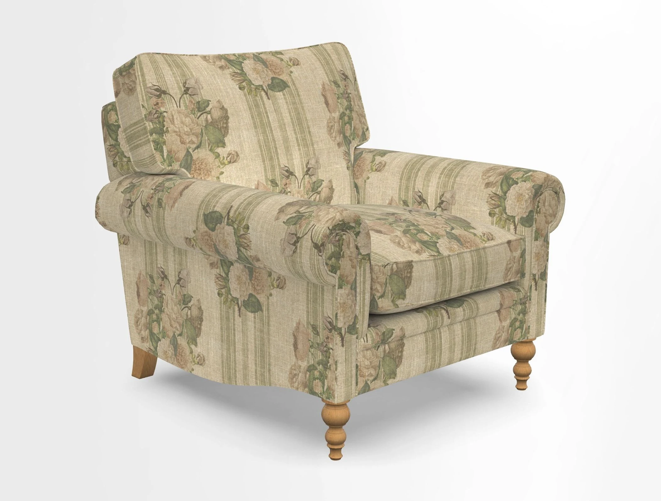 Aldingbourne Chair in Grain Sack Stripe Linen Red