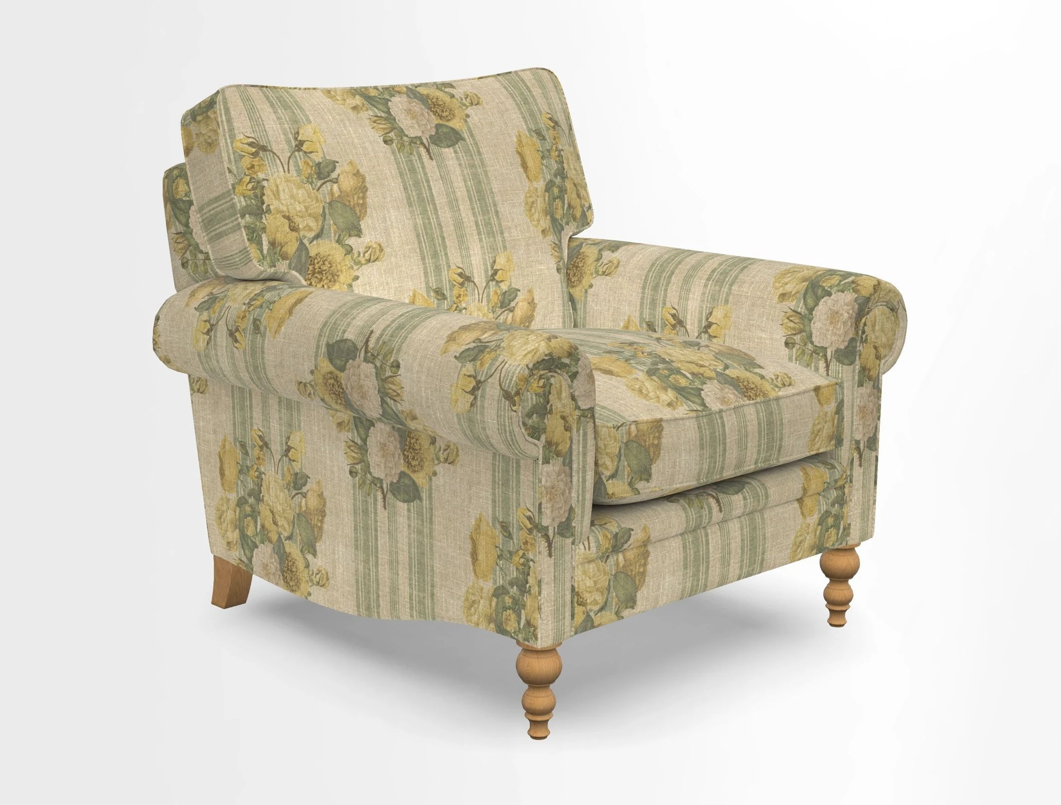 Aldingbourne Chair in Grain Sack Stripe Linen Red