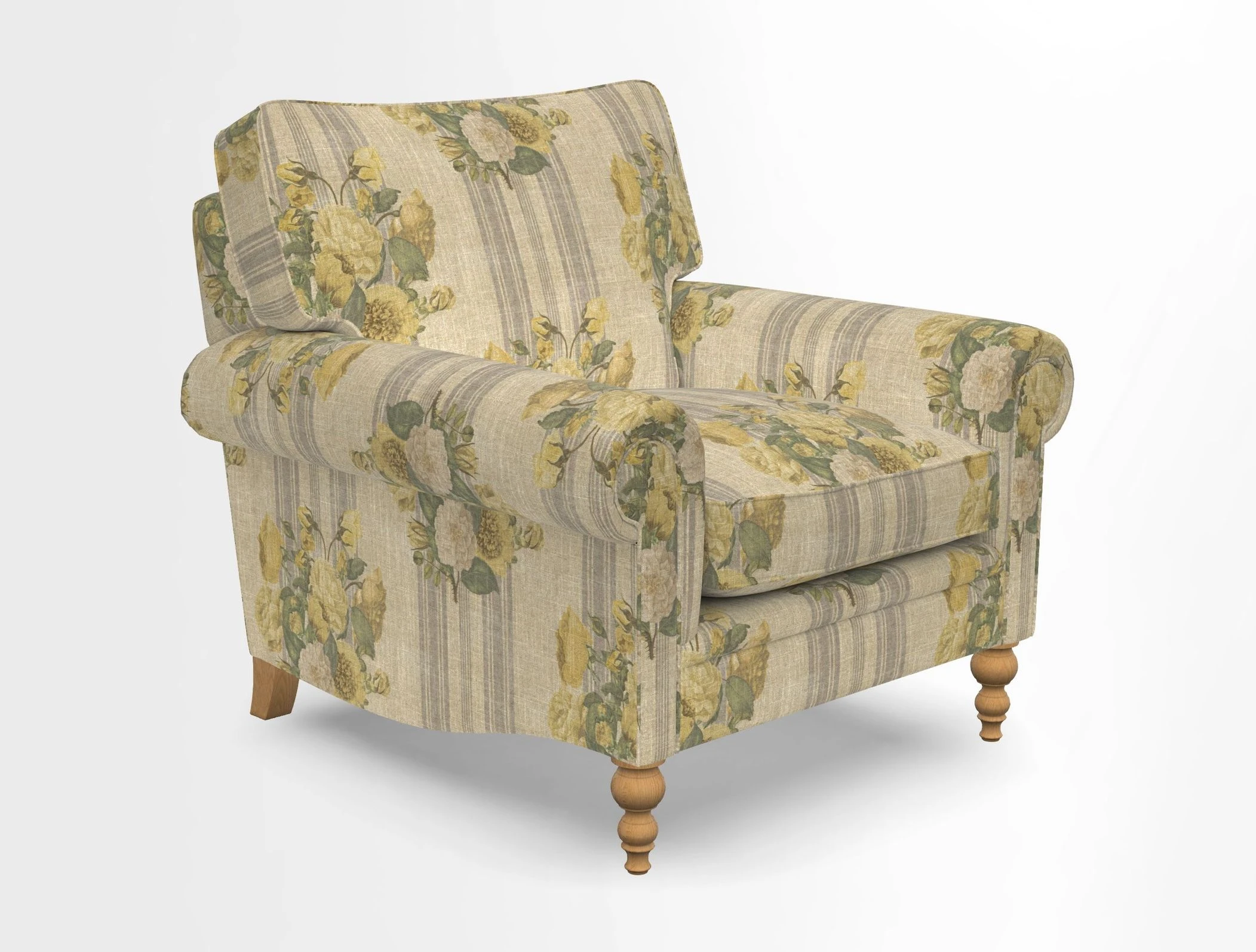 Aldingbourne Chair in Grain Sack Stripe Linen Red